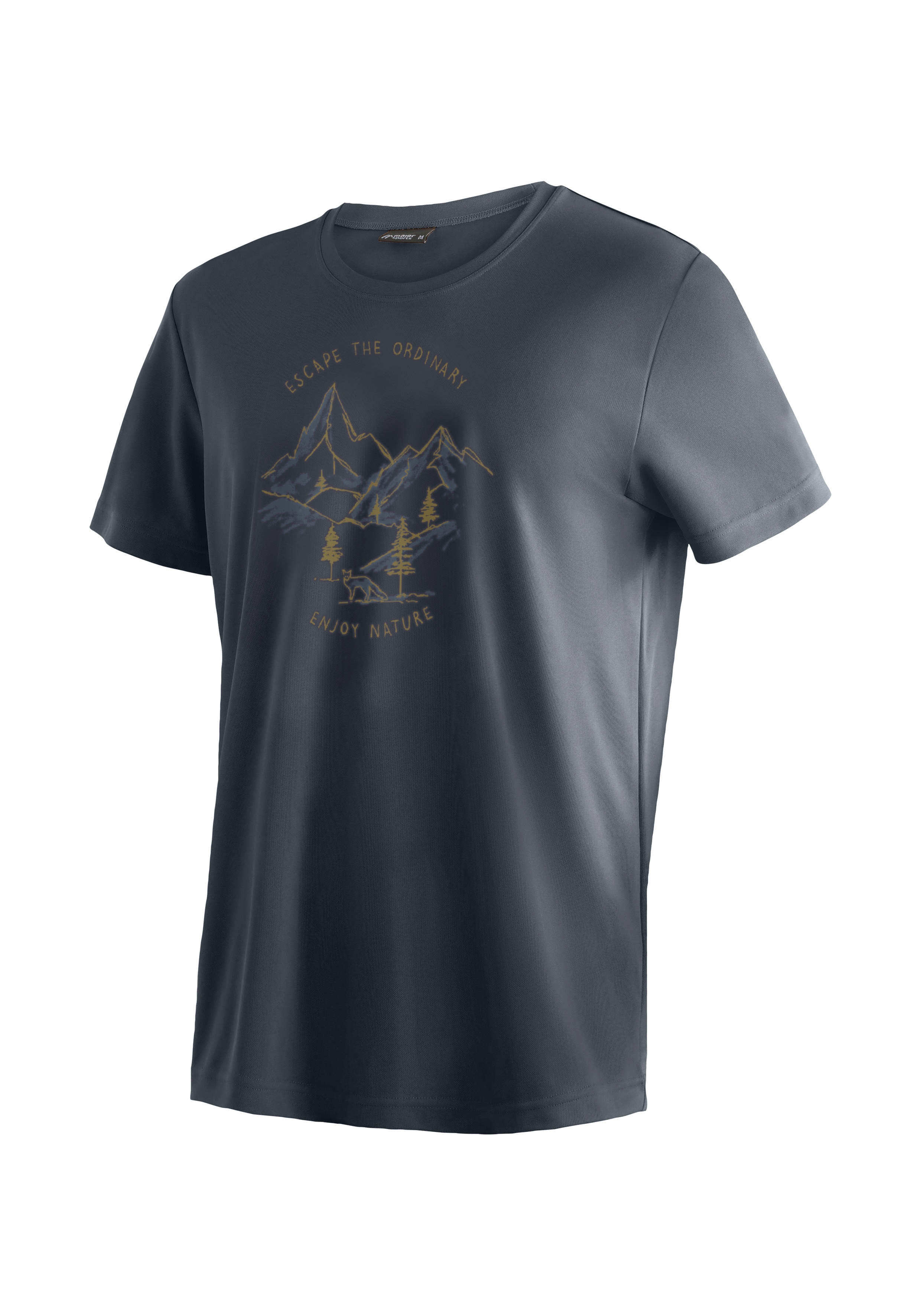 Maier Sports "Dieter Print" Herren Kurzarmshirt, leichtes Sommer Funktionsshirt, Rundhals, Reg Fit
