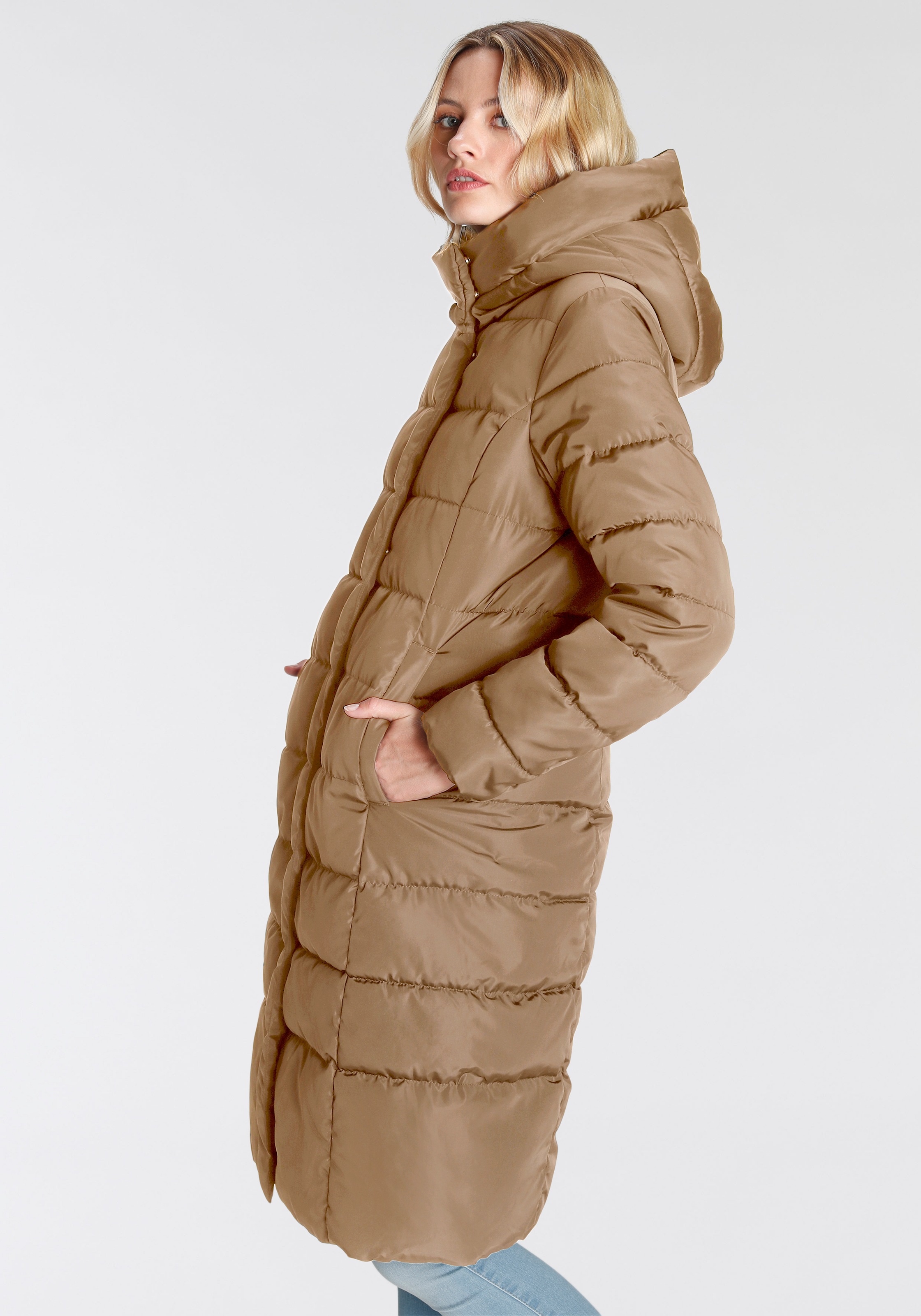 ONLY Steppmantel "ONLTINA PUFFER X LONG COAT OTW", mit Kapuze günstig online kaufen