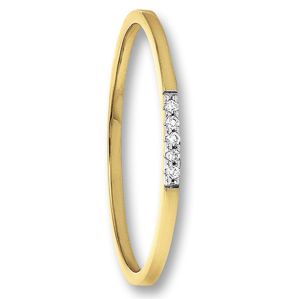 ONE ELEMENT Diamantring »0.03 ct Diamant Brillant Ring aus 585 Gelbgold«