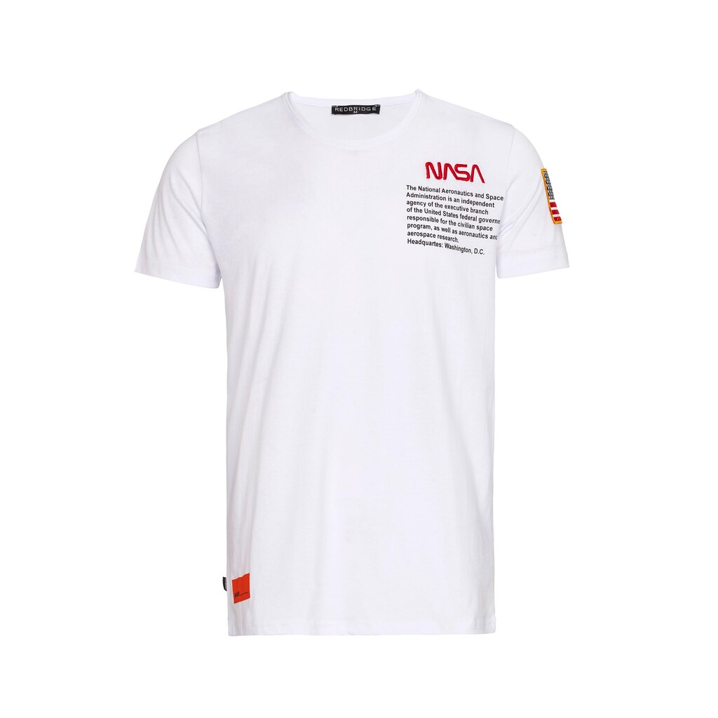 RedBridge T-Shirt »Tucson«, mit gesticktem NASA-Design