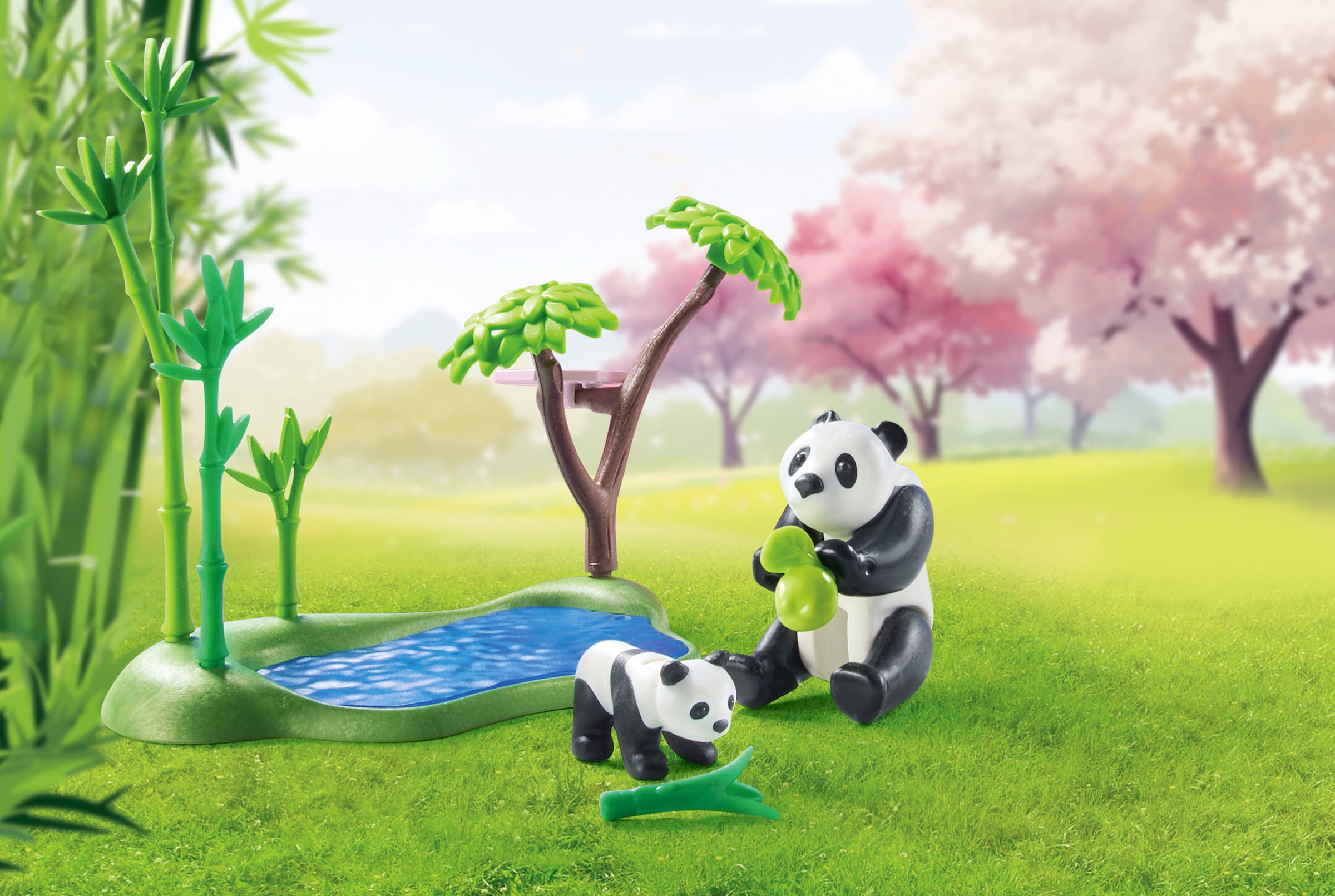 Playmobil® Konstruktions-Spielset »Asiatischer Garten mit Pandafütterung (71762), Playmobil My Life«, (111 St.), Made in Europe