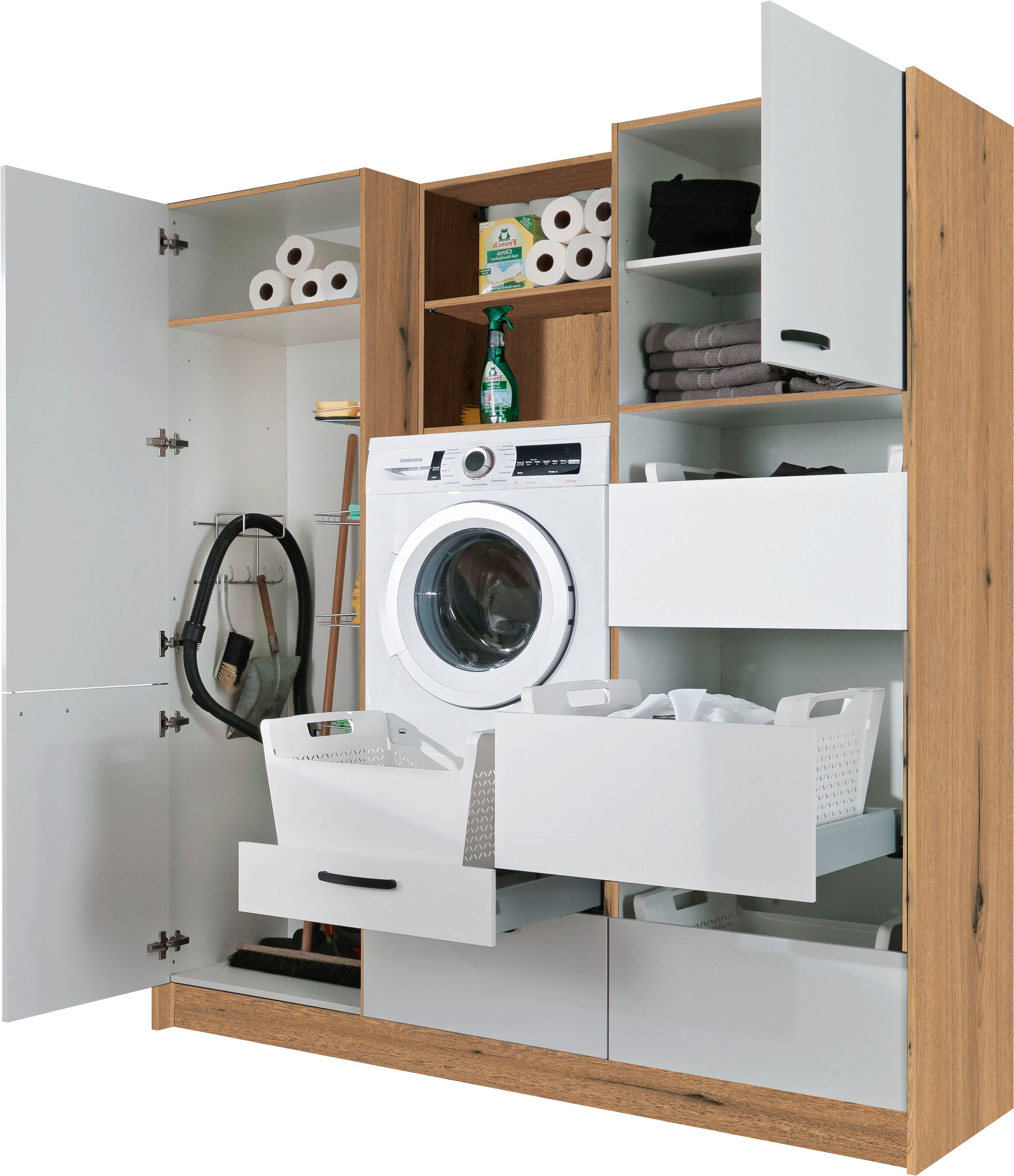 Thumbnail - Express Küchen Schrank-Set "Arta" Komplett-Set, ohne Geräte, vormontiert, mit Soft-Close-Funktion, Stellbreite 185 cm, 7...