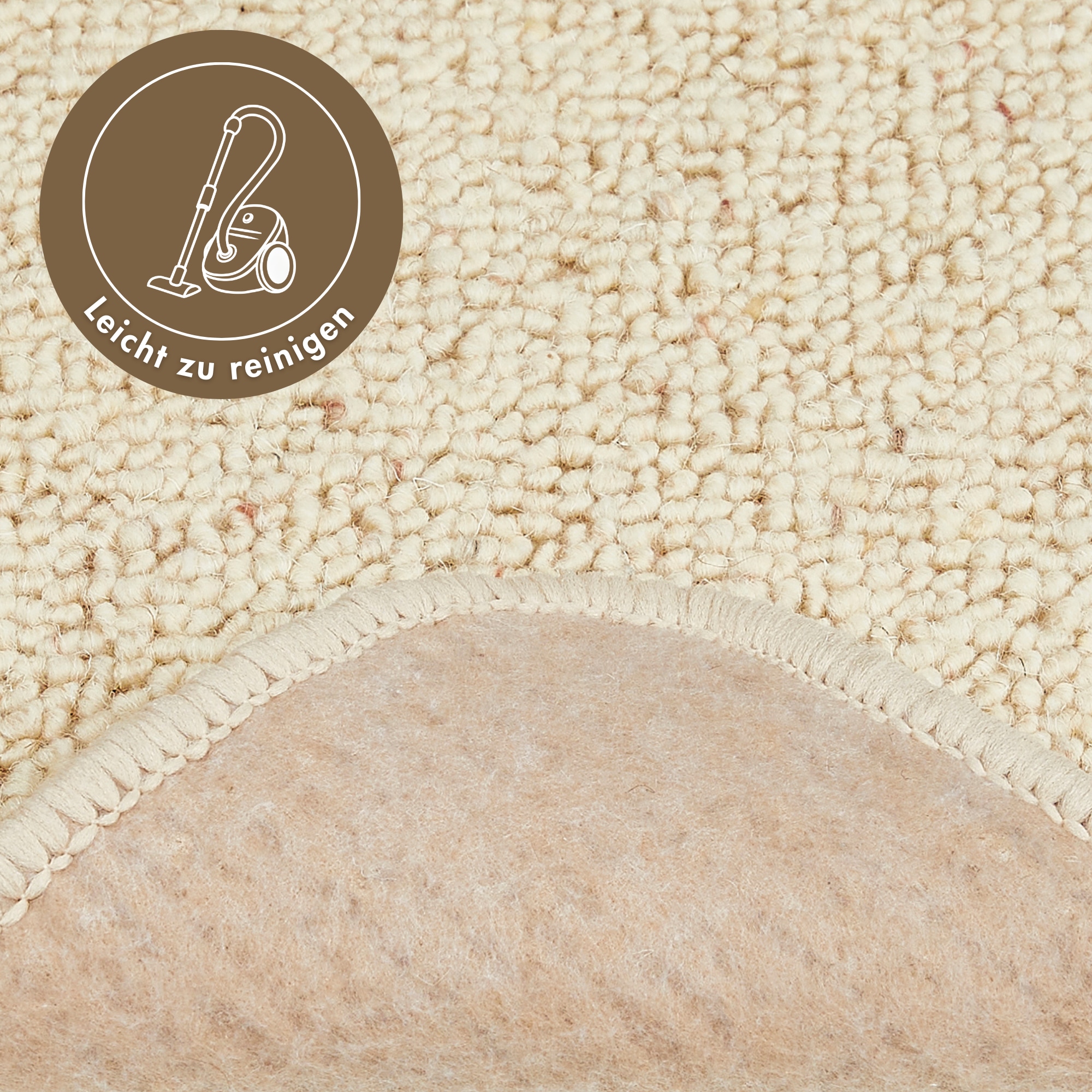 LUXOR living Wollteppich »Sheffield, Made in Germany«, rechteckig, 5 mm Höhe, melierte Berber-Optik, reine Wolle, auch als Läufer erhältlich