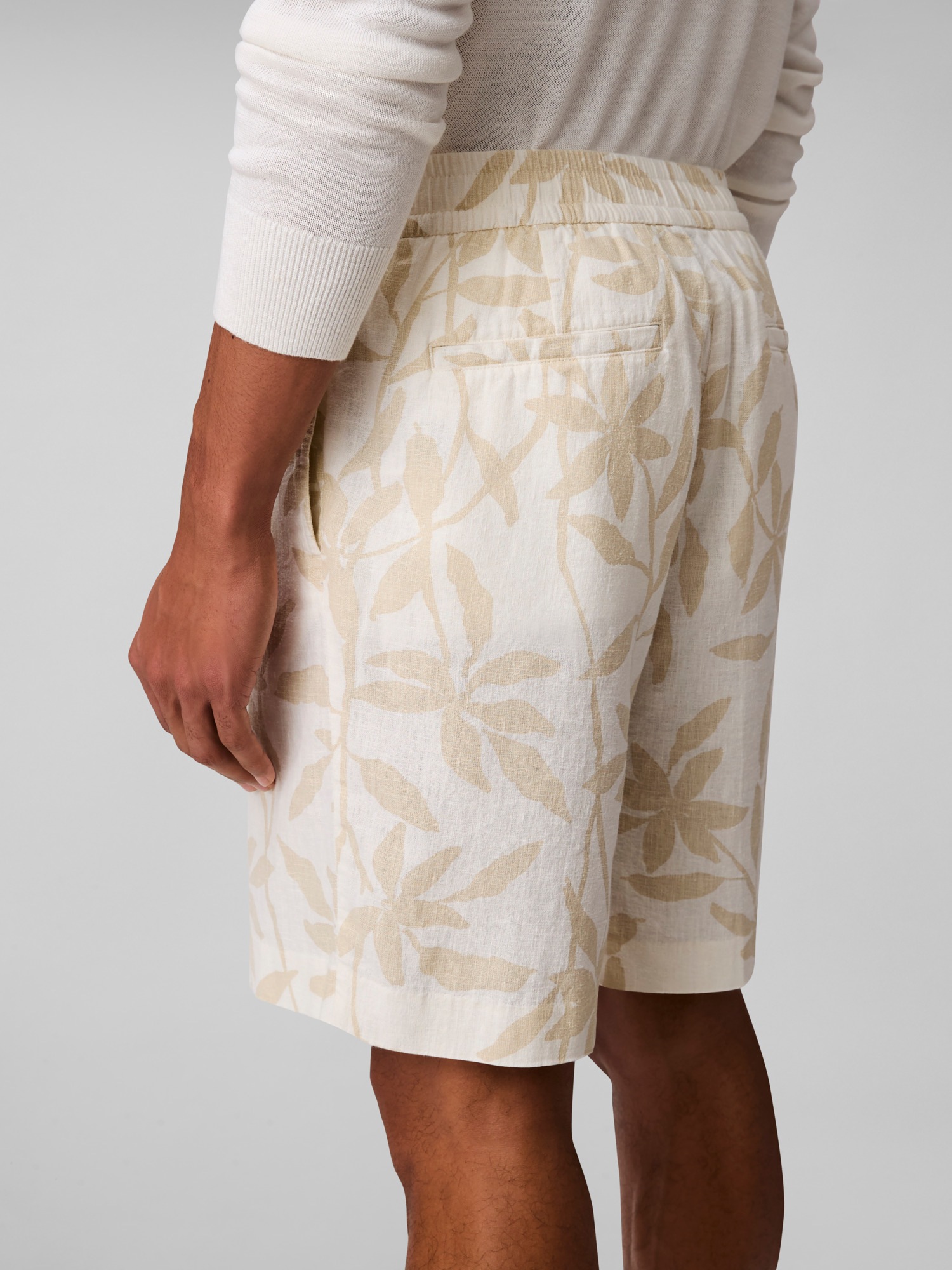 Calvin Klein Shorts »LINEN AOP PULL ON SHORT«, Mit elastischem Bund