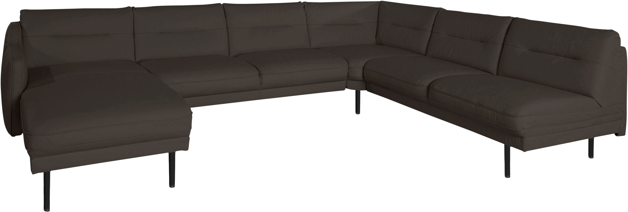 Home affaire Wohnlandschaft "Nordfyn U-Form" edles Design in 3 Bezugsqualit günstig online kaufen