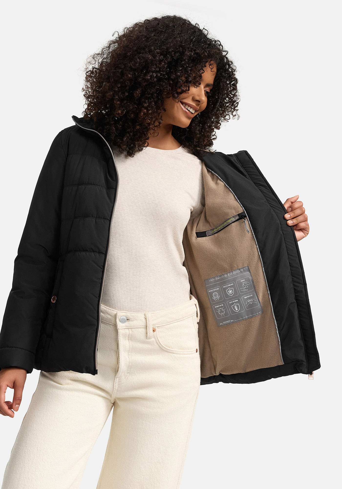 Marikoo Steppjacke »Alemee«, Mit warmen Fleecestoff im Inneren