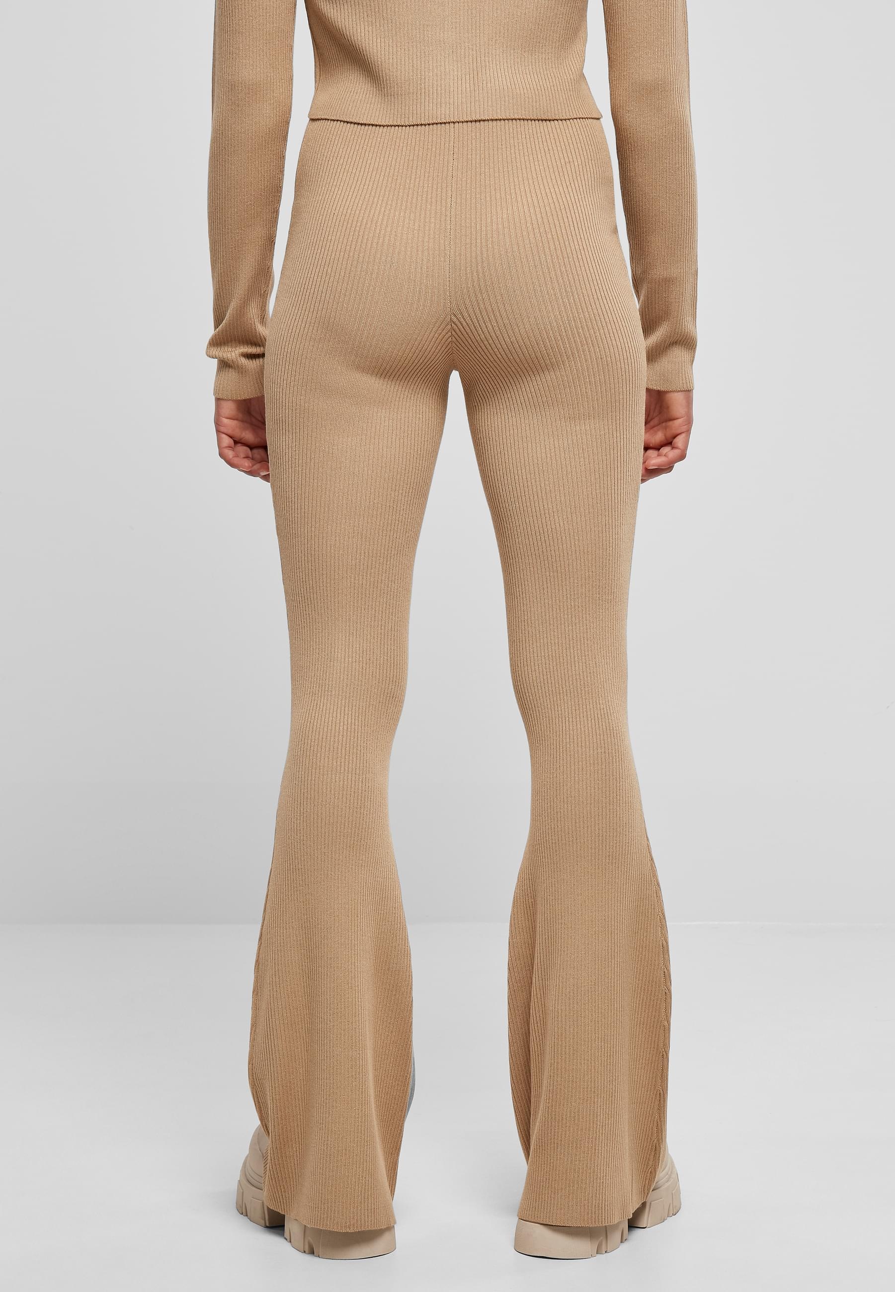 URBAN CLASSICS Leggings »Urban Classics Damen Ladies Rib Knit Bootcut Leggings«, (1 tlg.)