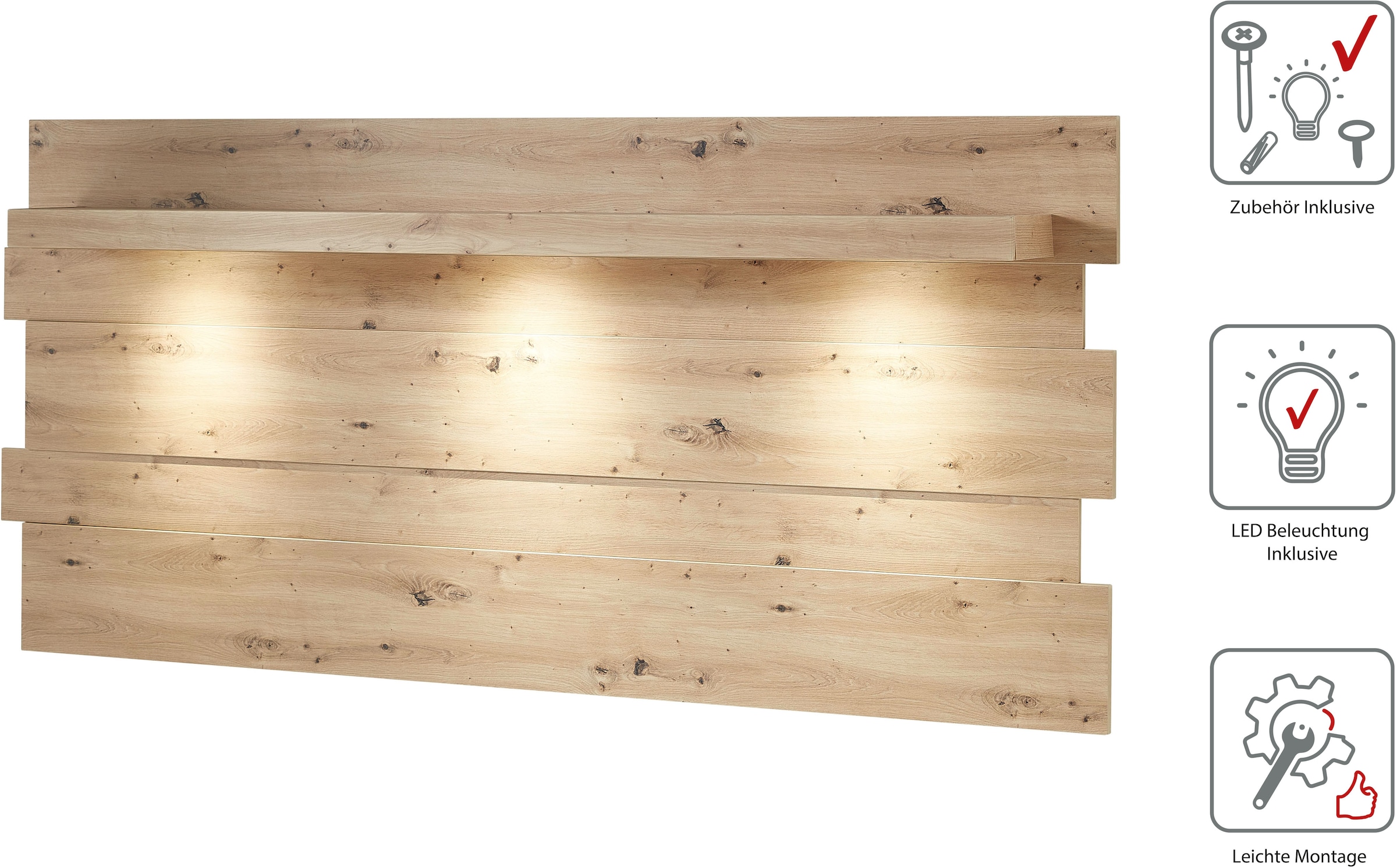 Innostyle Wohnwand »Loft Two, TOPSELLER!«, (5 St., TV-Wand), inkl. LED-Beleuchtung