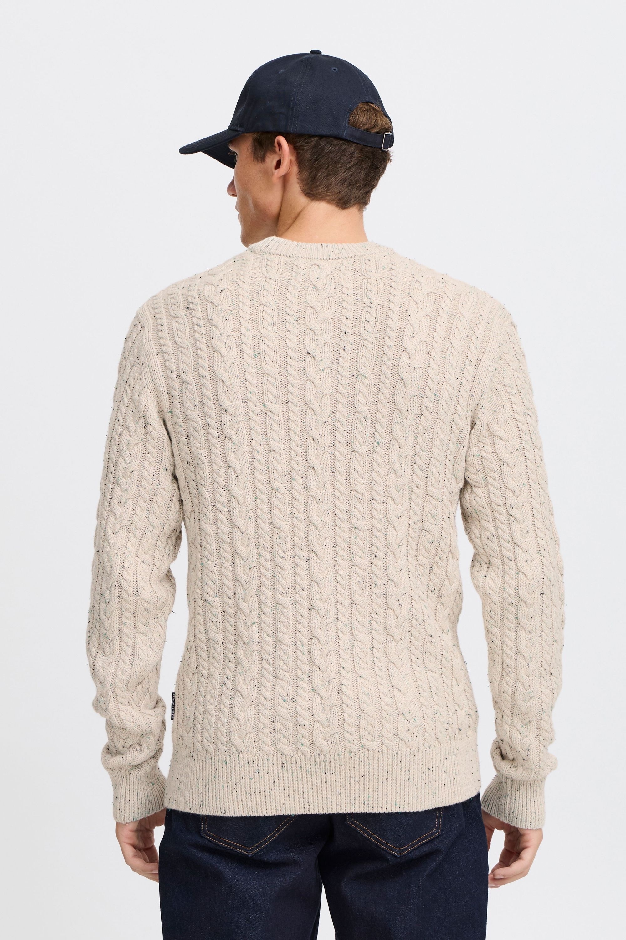 Casual Friday Strickpullover »Strickpullover CFKARL cable crew neck knit with neps«