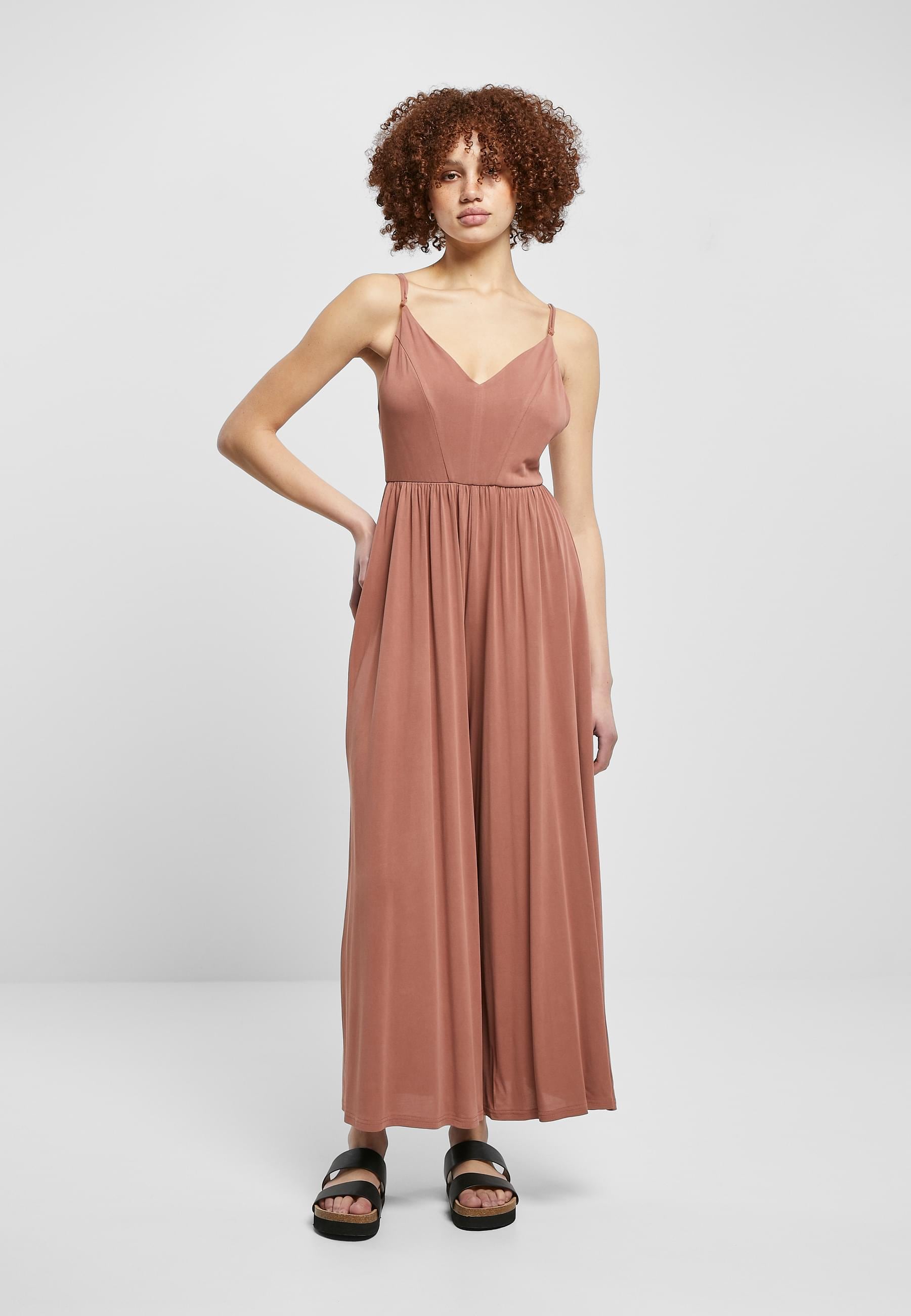 URBAN CLASSICS Jumpsuit »Urban Classics Damen Ladies Modal Spaghetti Jumpsuit«, (1 tlg.)