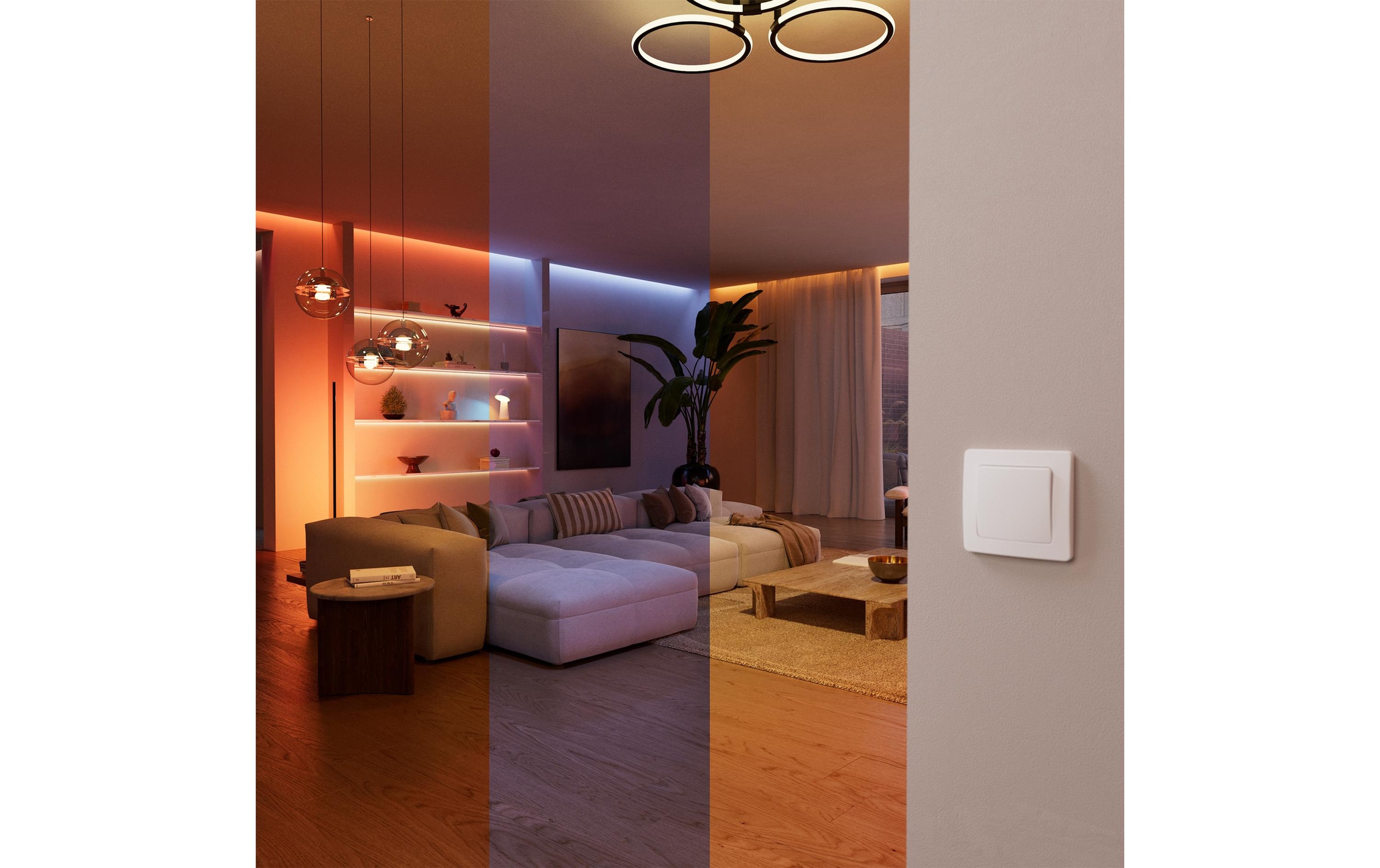 Philips Hue Smart-Home-Steuerelement »Wandschaltermodul, für Hue Lampen, Netzbetrieb« Individuelle Steuerung, App‑ & Sprachsteuerung, 1er‑Pack
