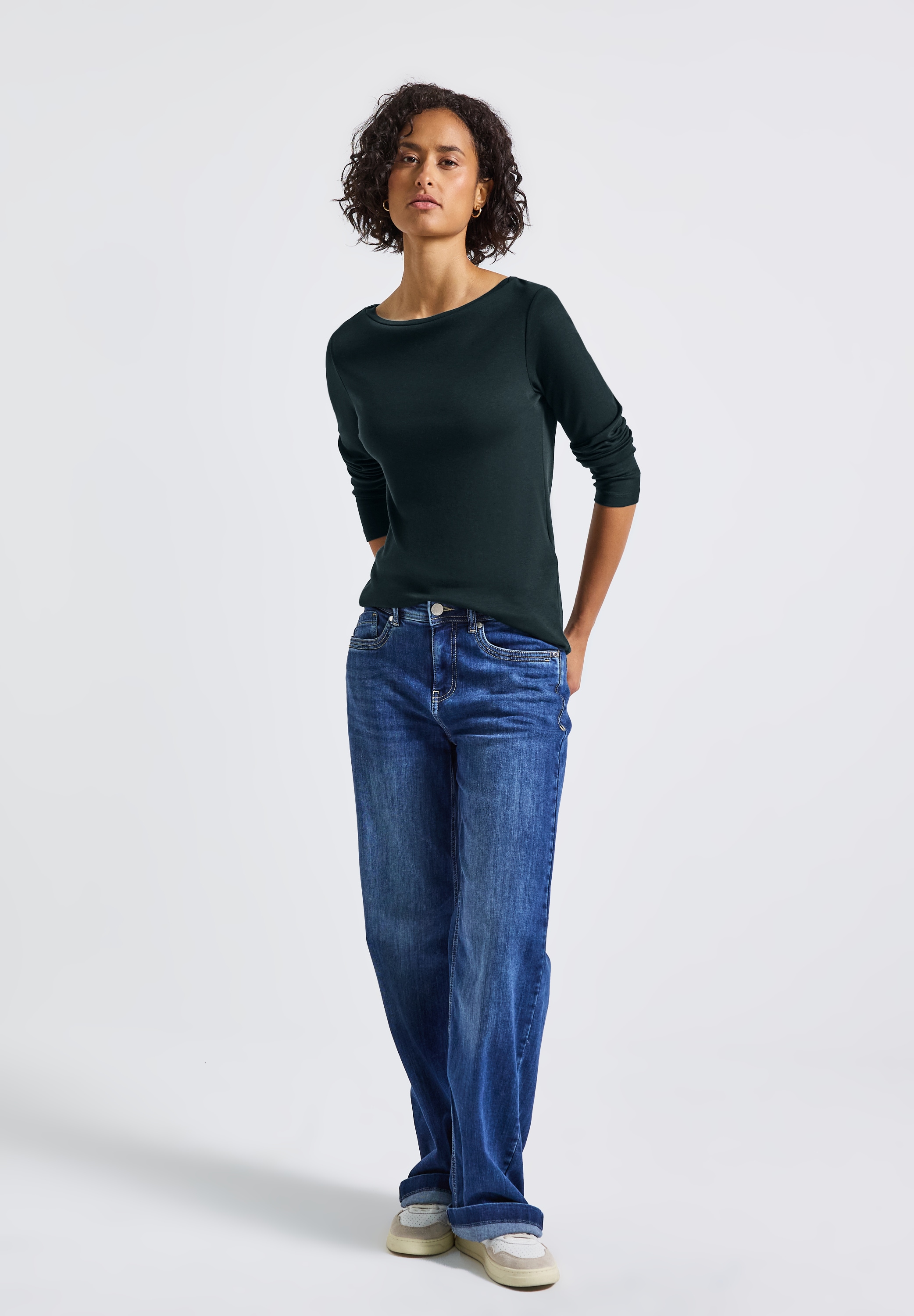 STREET ONE Langarmshirt, im soften Baumwoll-Mix