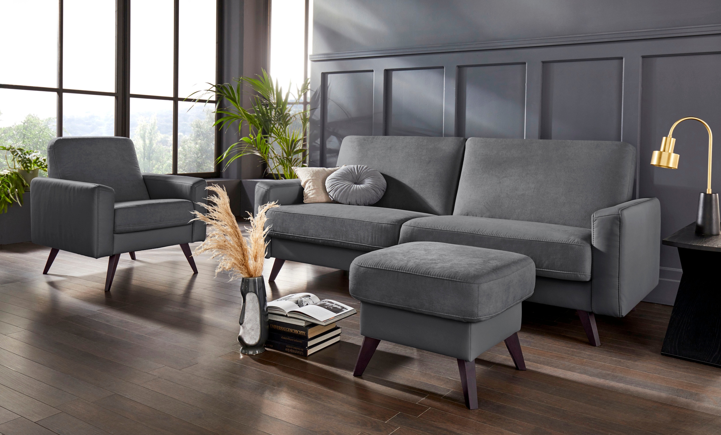 exxpo - sofa fashion Sessel »Samso, Loungesessel mit tollem Sitzkomfort«, Komfortsitzhöhe 49cm