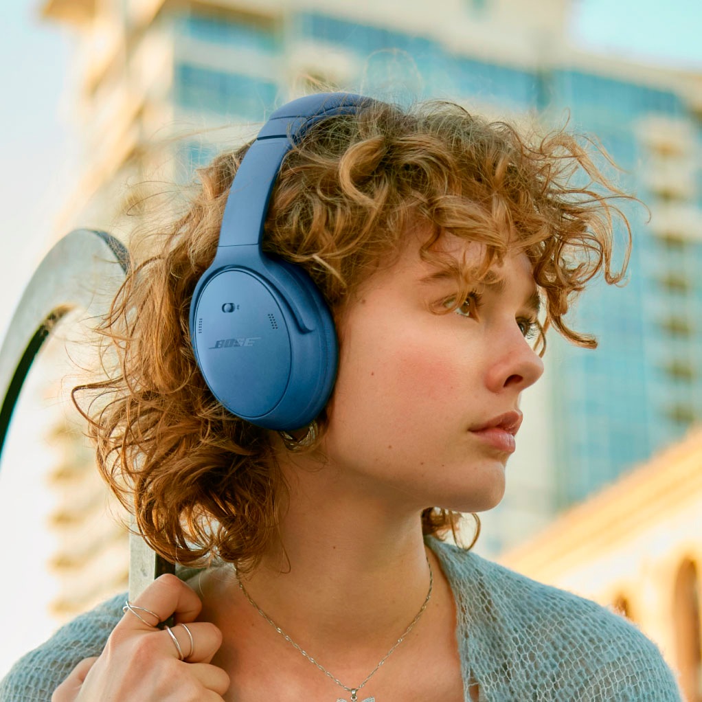 Bose Over-Ear-Kopfhörer »QuietComfort«, Bluetooth, Rauschunterdrückung-Noise-Cancelling, 2 Modi, Anpassbare Einstellungen, Audiokabel mit integriertem Mikrofon