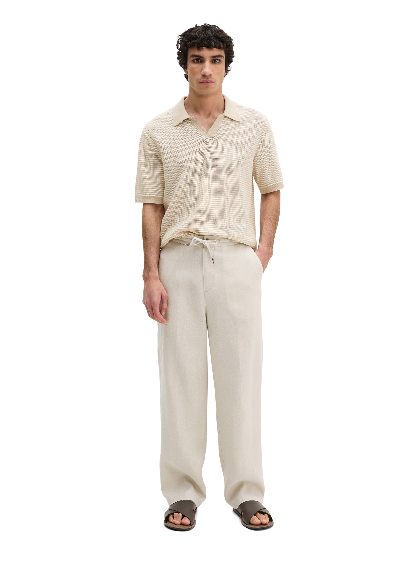 Marc O'Polo Poloshirt »aus Bio-Baumwolle und Leinen«
