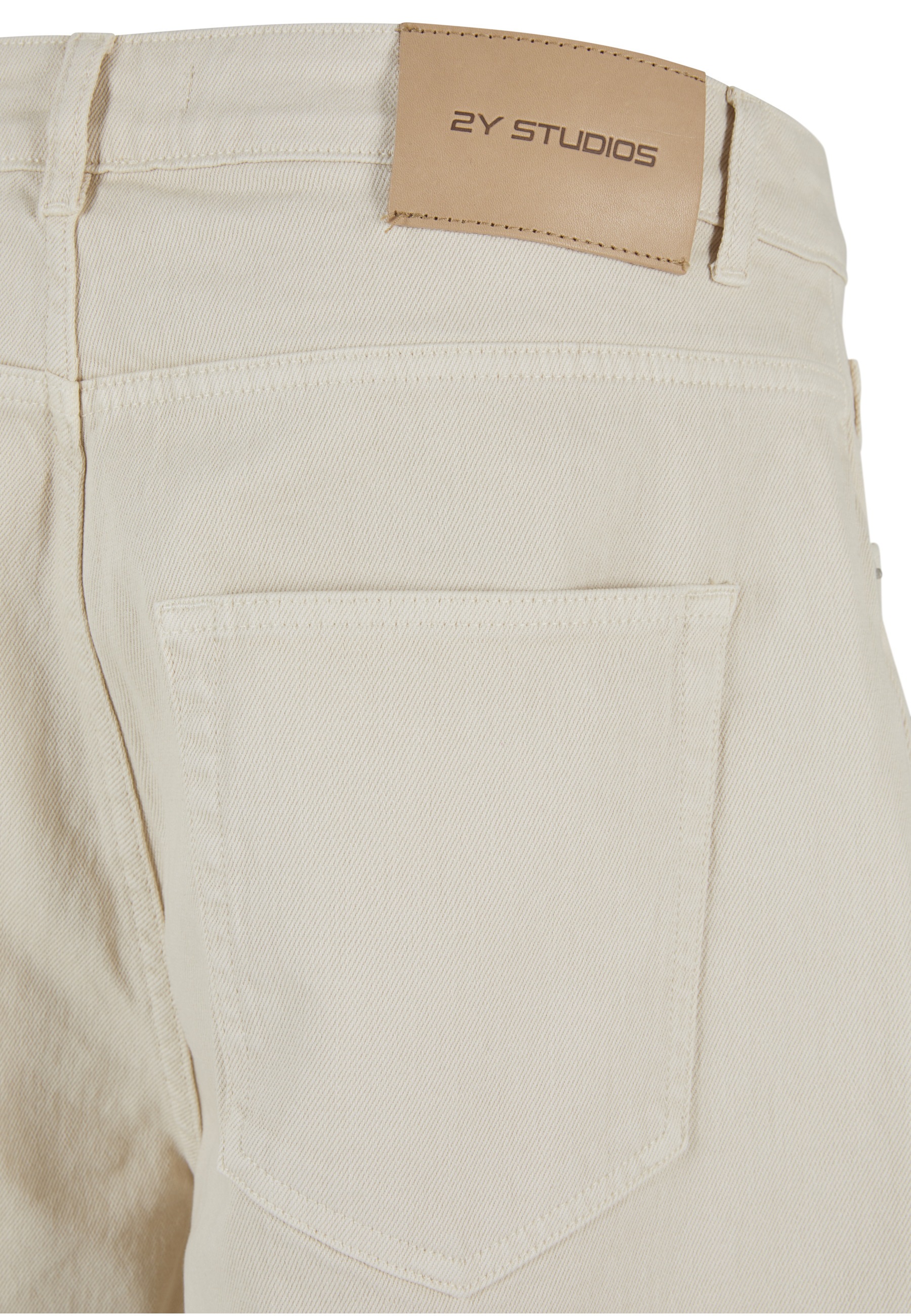 Jeansshorts 2Y STUDIOS "2Y Studios Junan Baggy Basic Shorts", Herren, Gr. 38, Normalgrößen, beige, 100% Baumwolle, unifarben, Jeans Jeansshorts 3