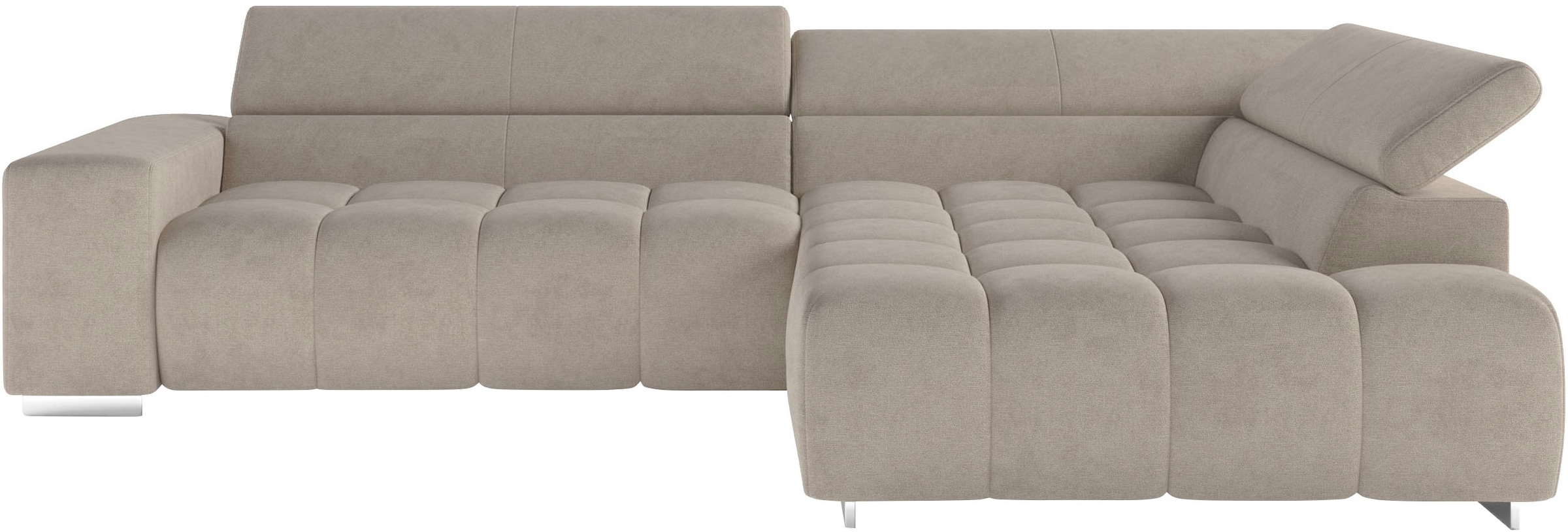 COTTA Ecksofa »Orion L-Form« mit Kopfteilverstellung & 5 Nierenkissen