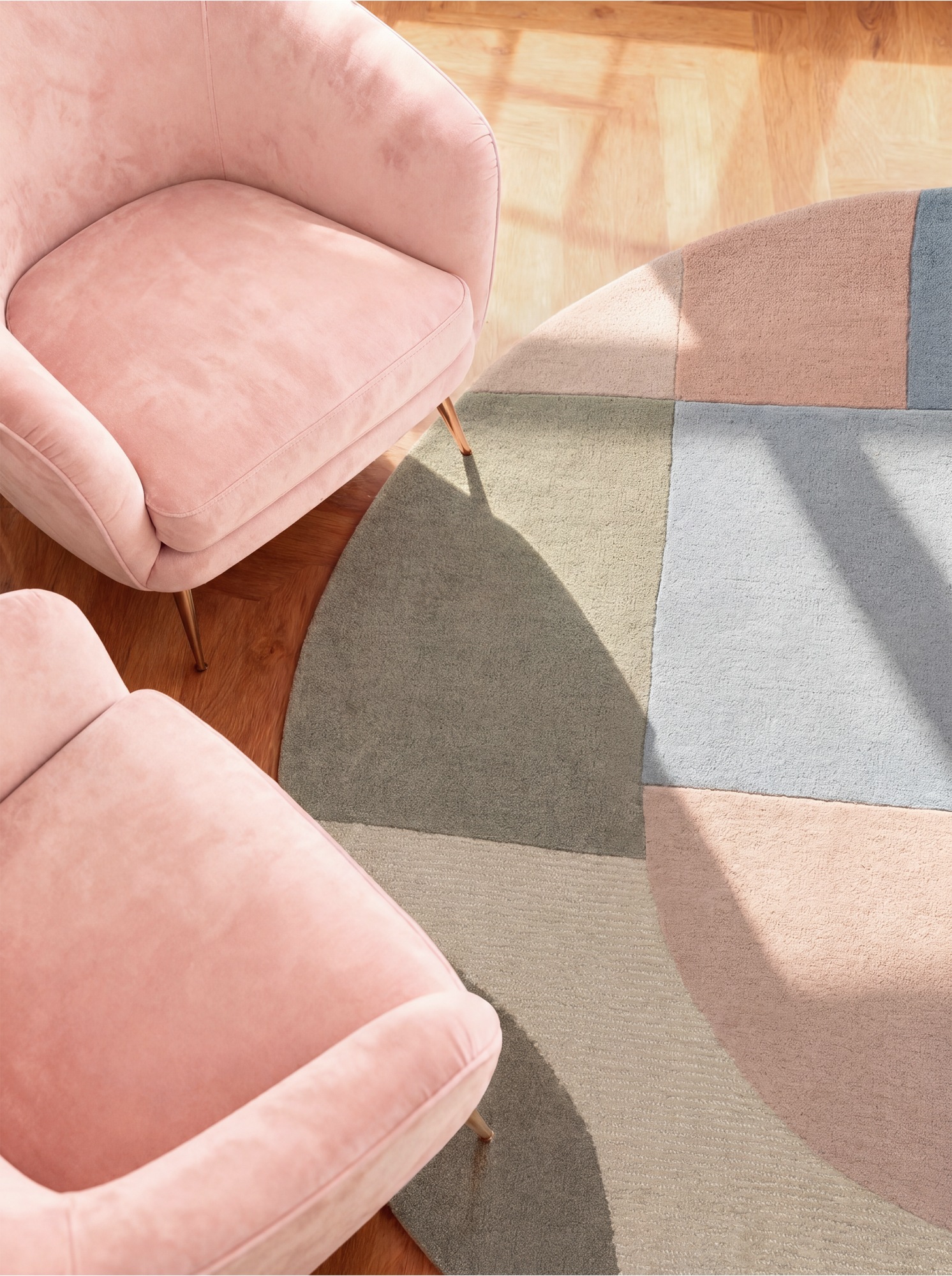 Ted Baker Wollteppich »Piccadilly« rund 17 mm Höhe Wolle, Naturteppich, Handgemacht, Wohnzimmer, Schlafzimmer, bunt