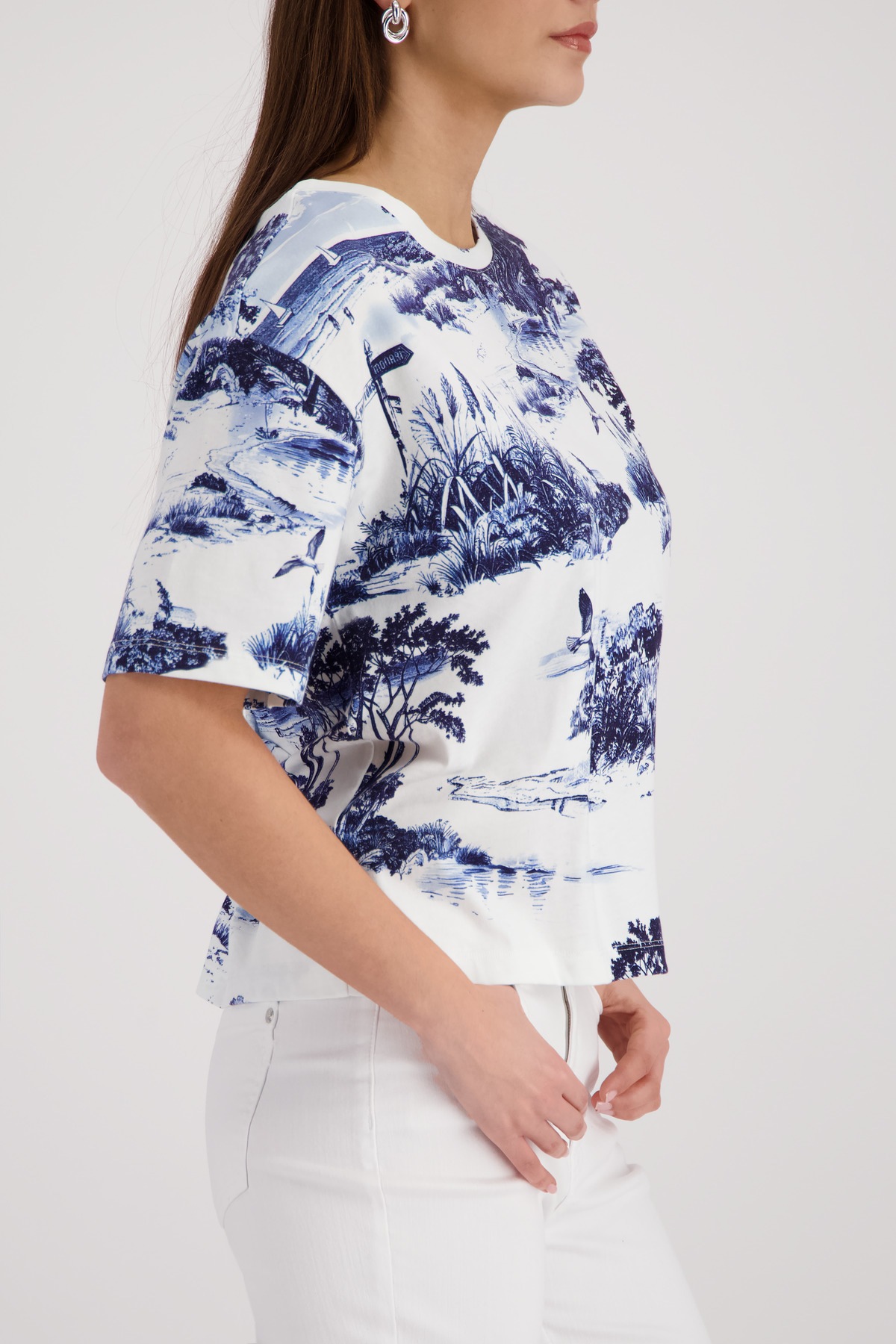 Monari T-Shirt Regular fit mit Landschaftsdruck