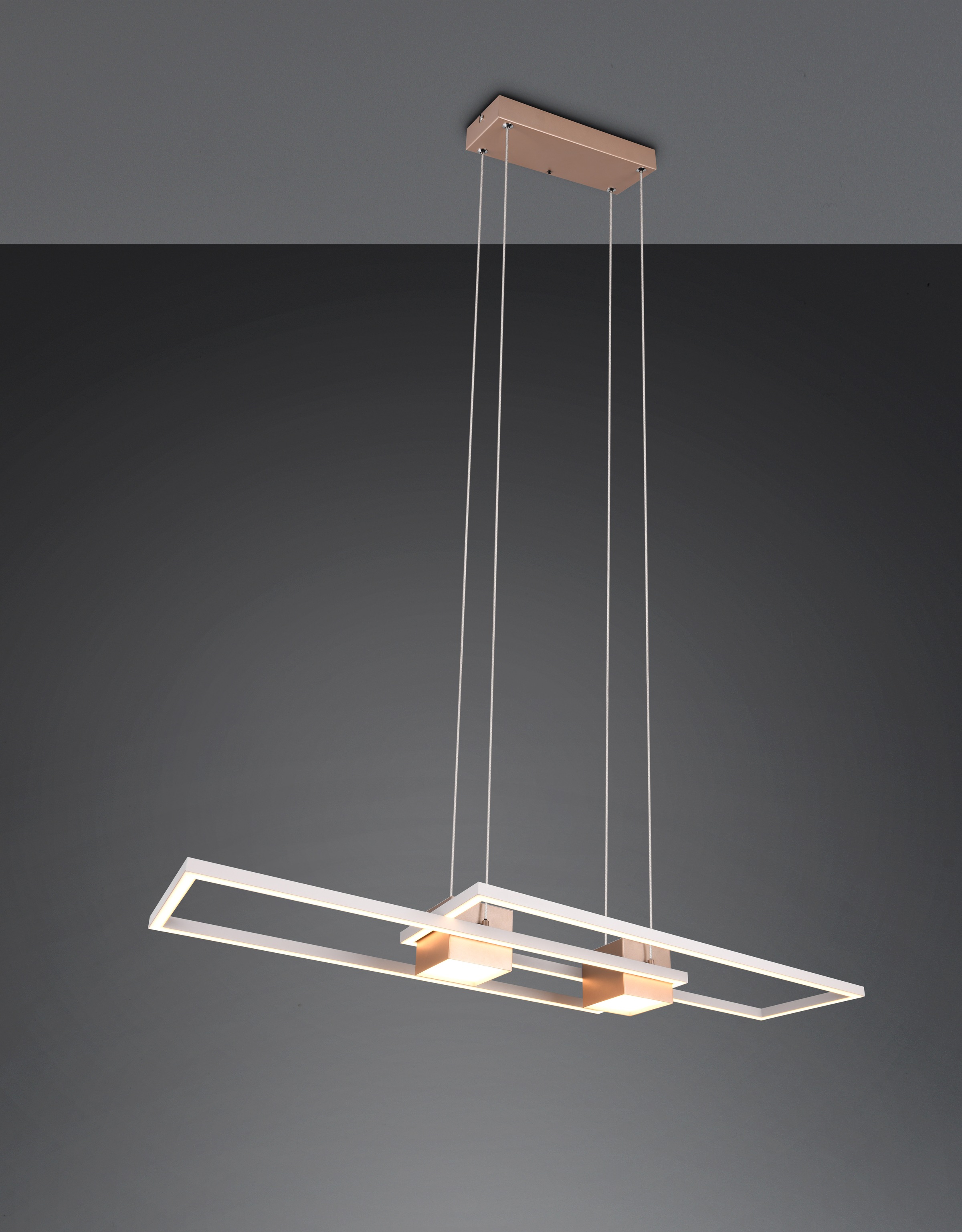 TRIO Leuchten LED Pendelleuchte »ALBANY, LED Hängelampe Wohnzimmer mit Fernbedienung, dimmbar, CCT«, 1 flammig, Leuchtmittel LED-Board | LED fest integriert, Lichtfarbe einstellbar, Memoryfunktion, Nachtlicht, up-and-down Licht