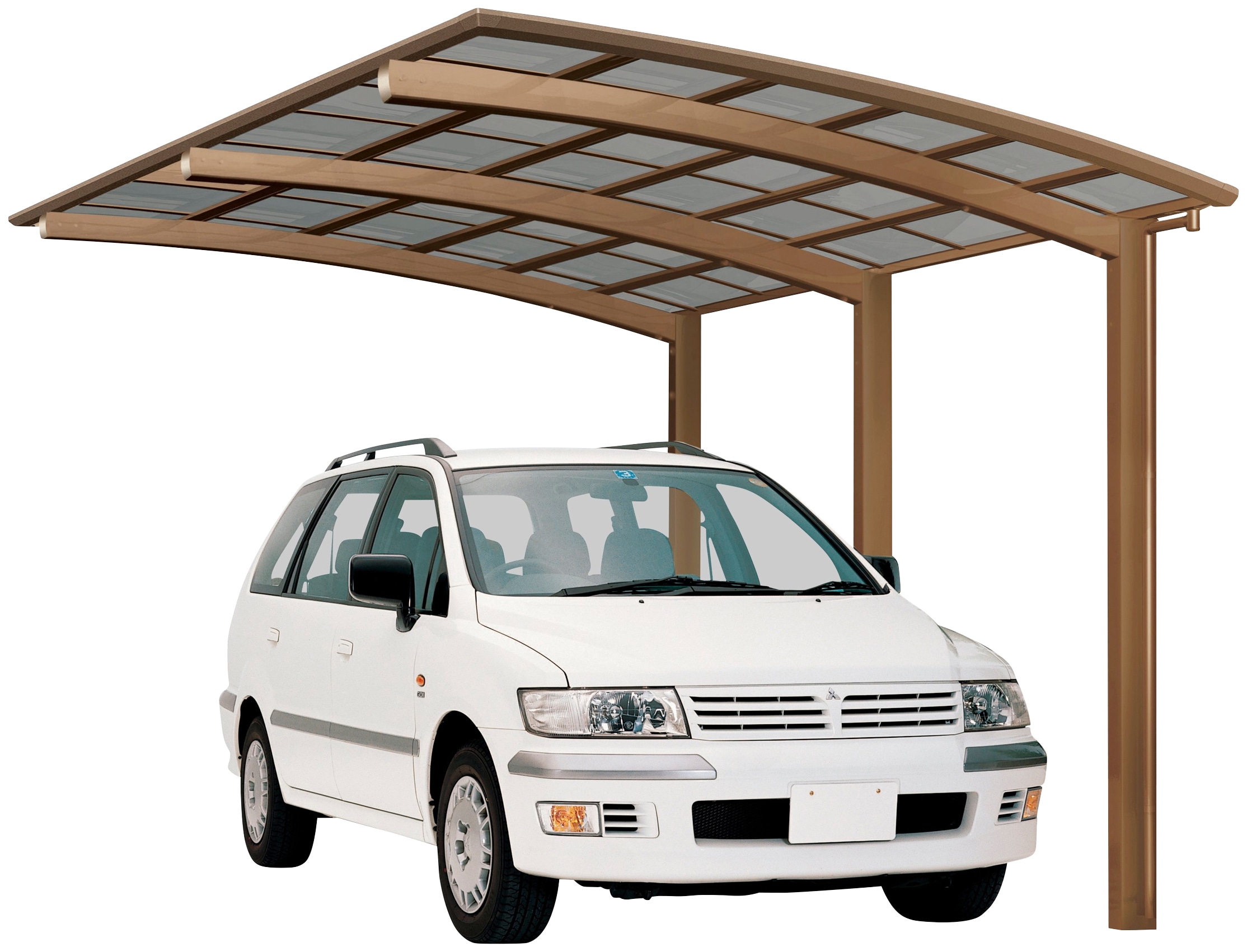 Ximax Einzelcarport "Portoforte Typ 110 Standard-bronze", Aluminium, 254 cm, bronze, Aluminium