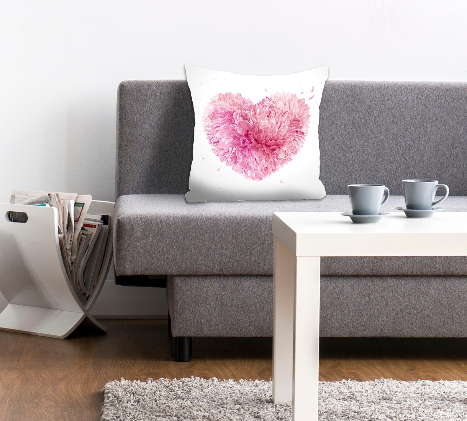 queence Dekokissen "Flower Heart" mit einem Blumenherz günstig online kaufen