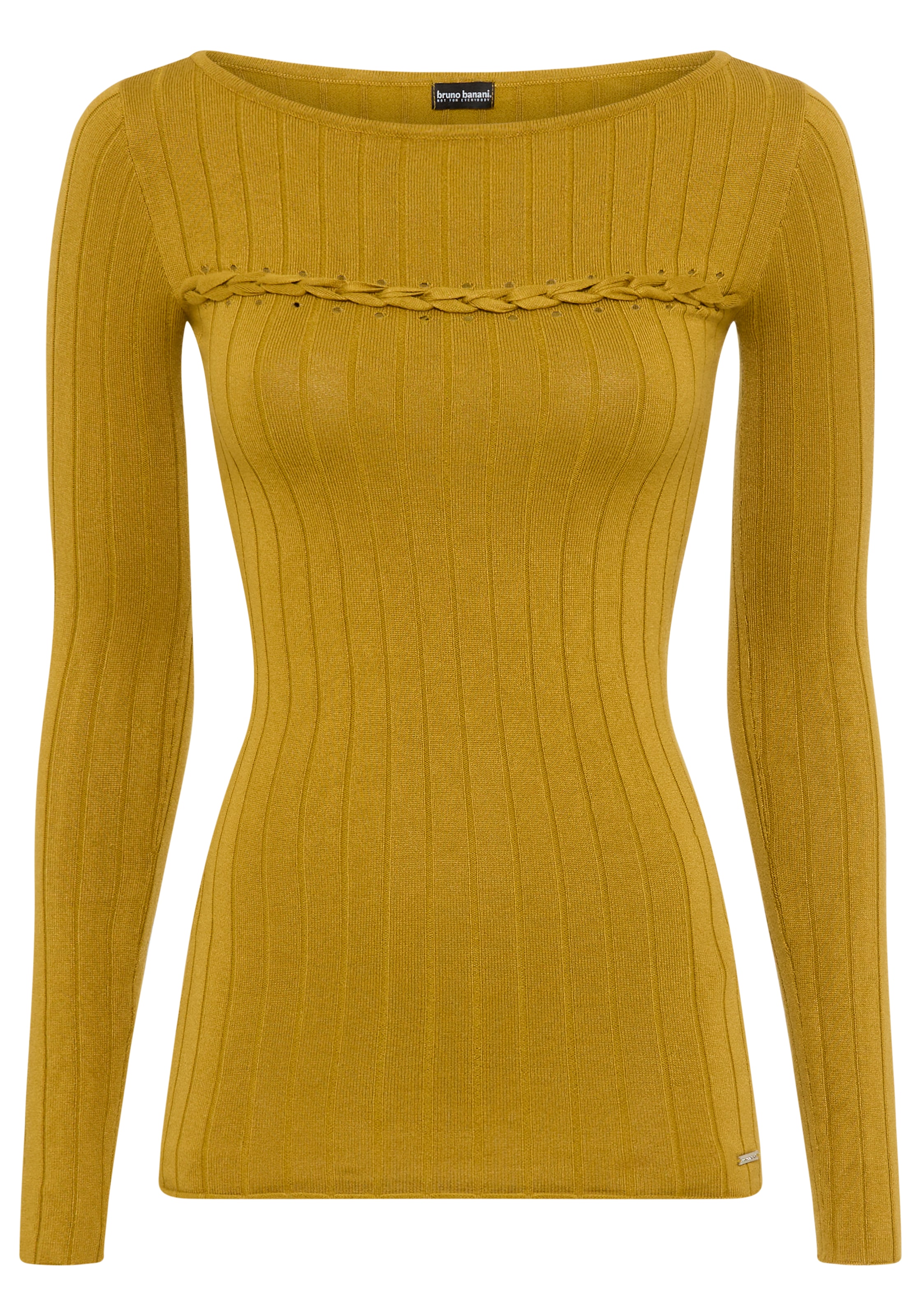 Bruno Banani Strickpullover, mit tollem, geflochtenem Detail - NEUE KOLLKETION