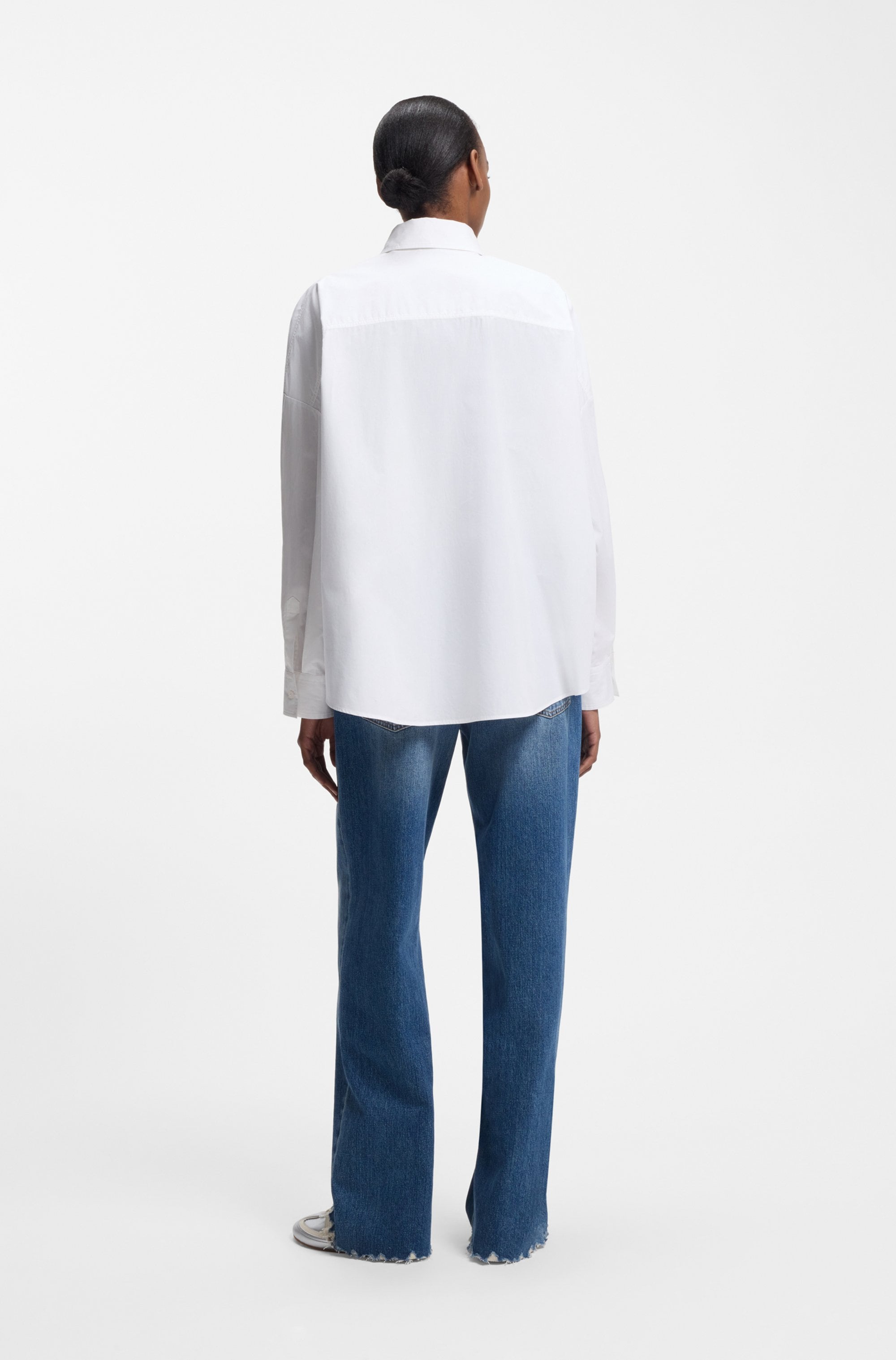 HUGO Blue Hemdbluse »Edafne« im Oversized Fit, aus Baumwolle