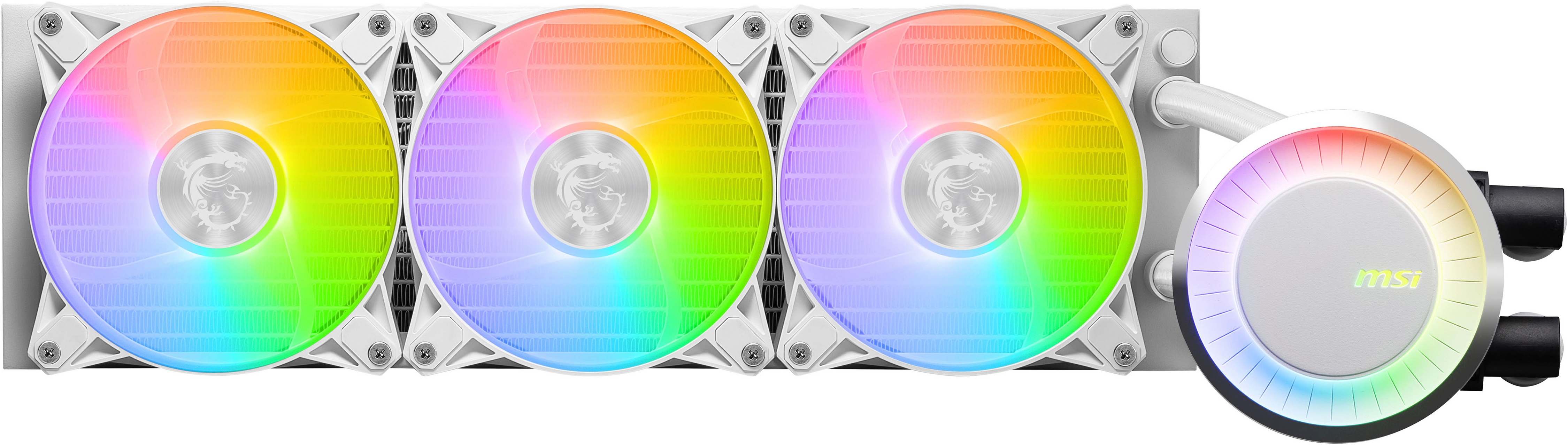 MSI Computer-Kühler "MAG CoreLiquid E360", B:12cm H:12cm T:2,5cm Ø:12cm, weiß, Computer-Kühler