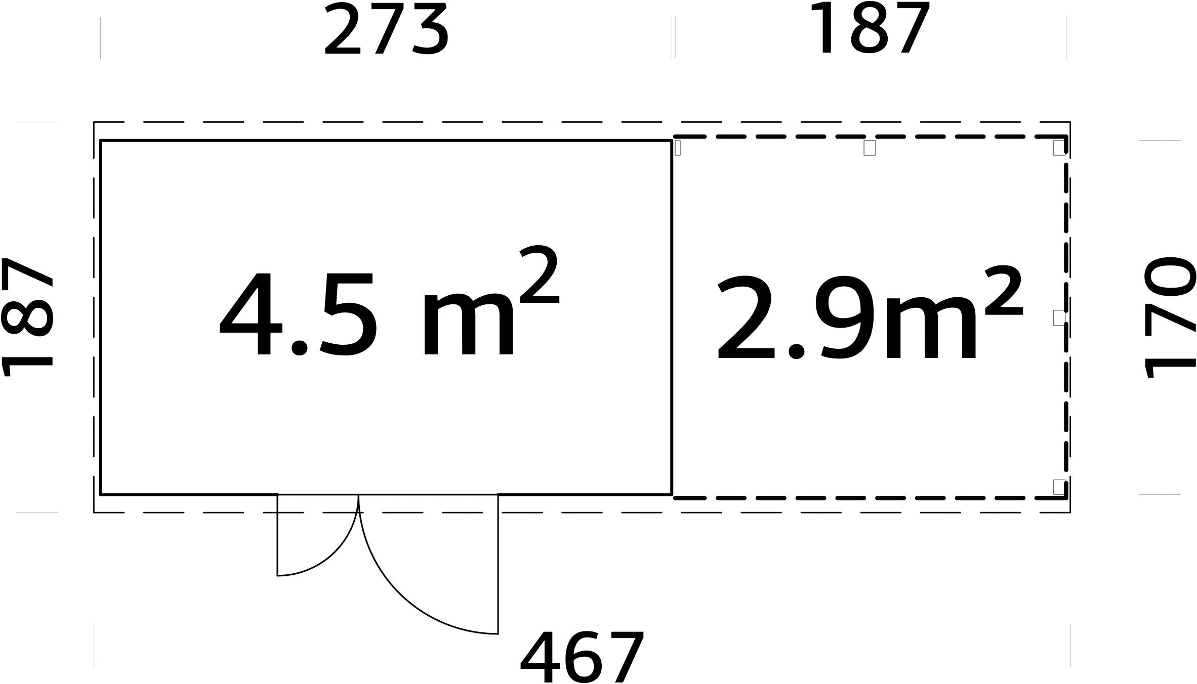 Palmako Gartenhaus »Leif 4,5+2,9 m²«