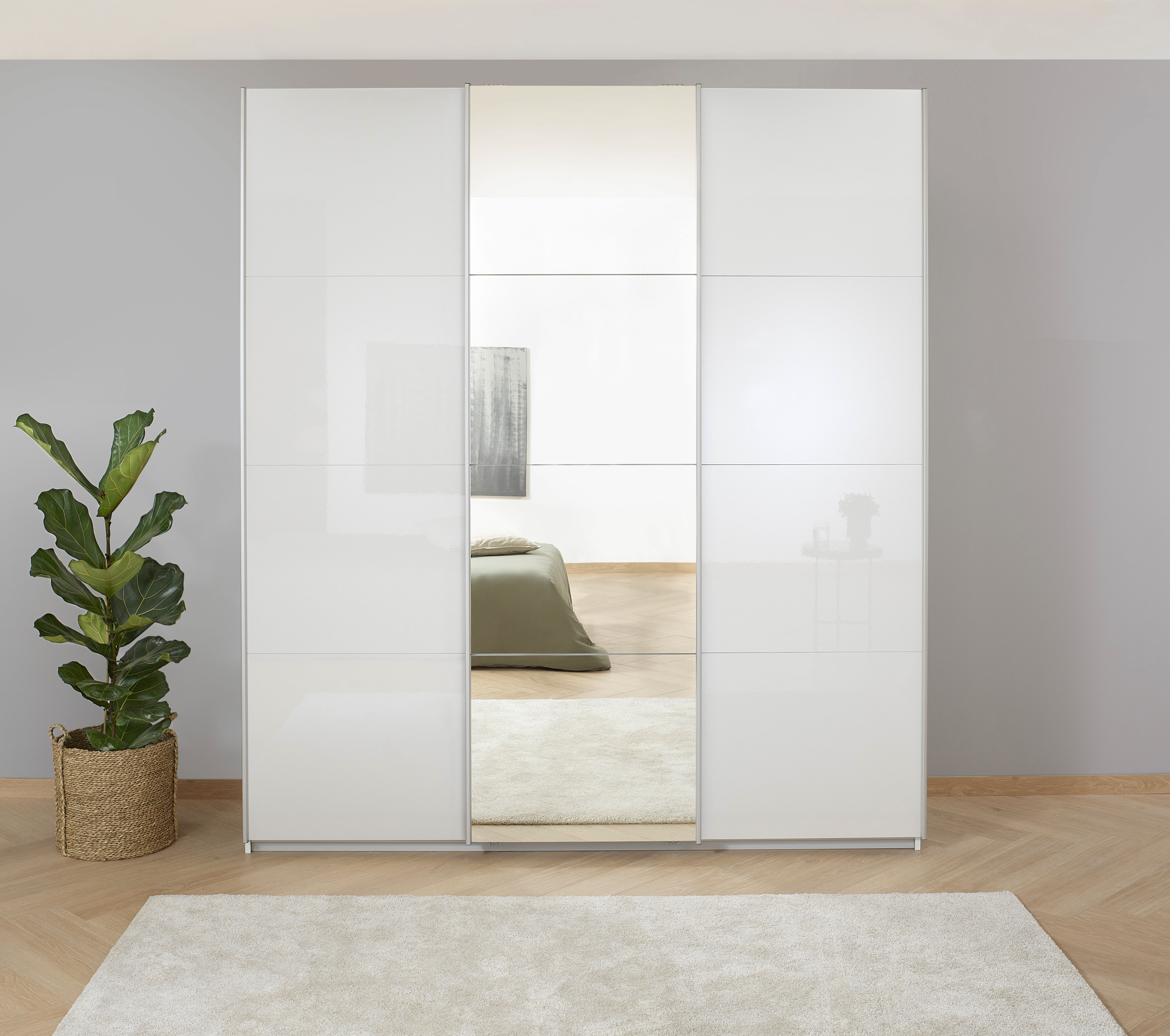 OTTO home Kleiderschrank "Mehrzweckschrank Aktenschrank Möbel Mietswohnung Schlafzimmer KOLUNA" 3 Ausstattungen BASIC/CLASSIC/PREMIUM (inkl. SOFT-CLOSE-FUNKTION), Breiten 203/271/315/360cm Höhen 210/229 Hochglanzfront MADE IN GERMANY