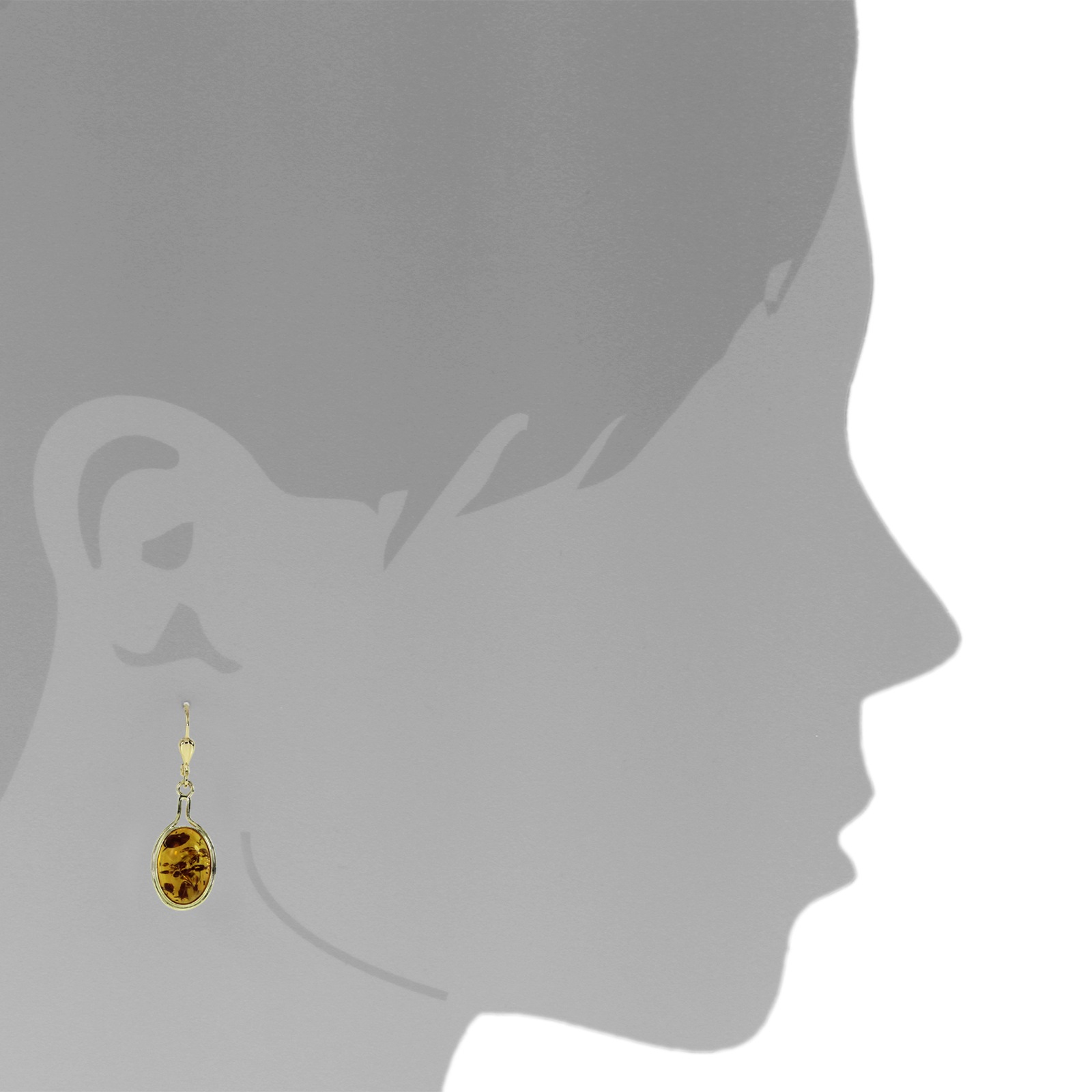 OSTSEE-SCHMUCK Paar Ohrhänger »- Marga - Gold 333/000 - Bernstein«