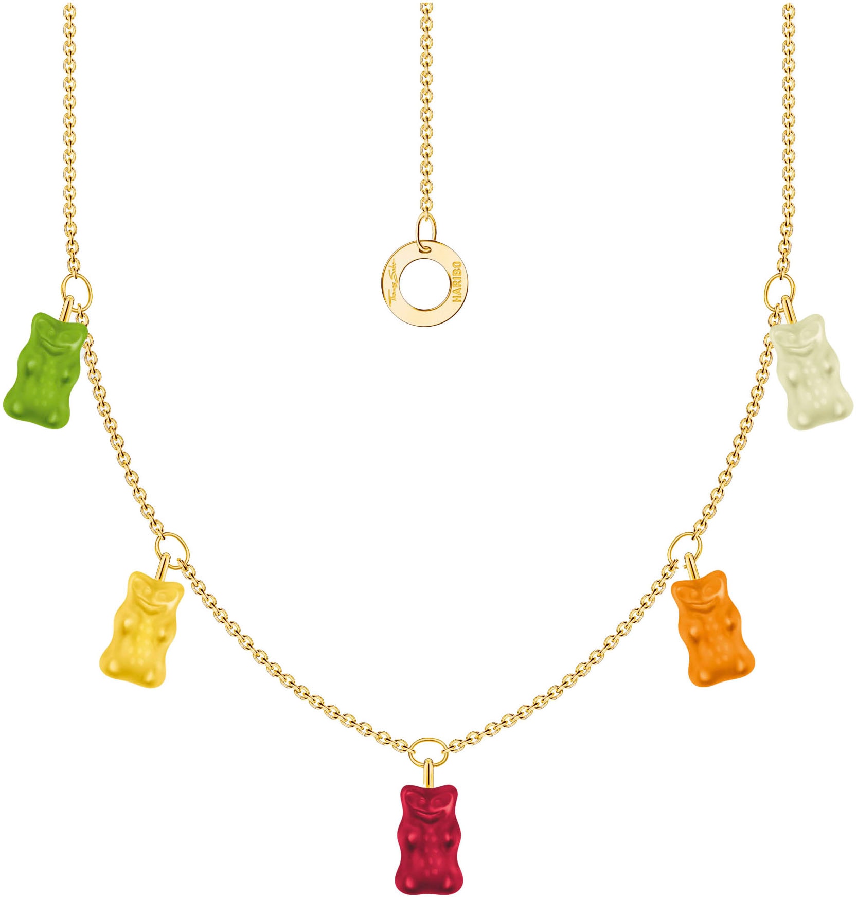 Kette mit Anhänger »THOMAS SABO x HARIBO Schmuck: Kette mit Goldbären bunt«, mit...