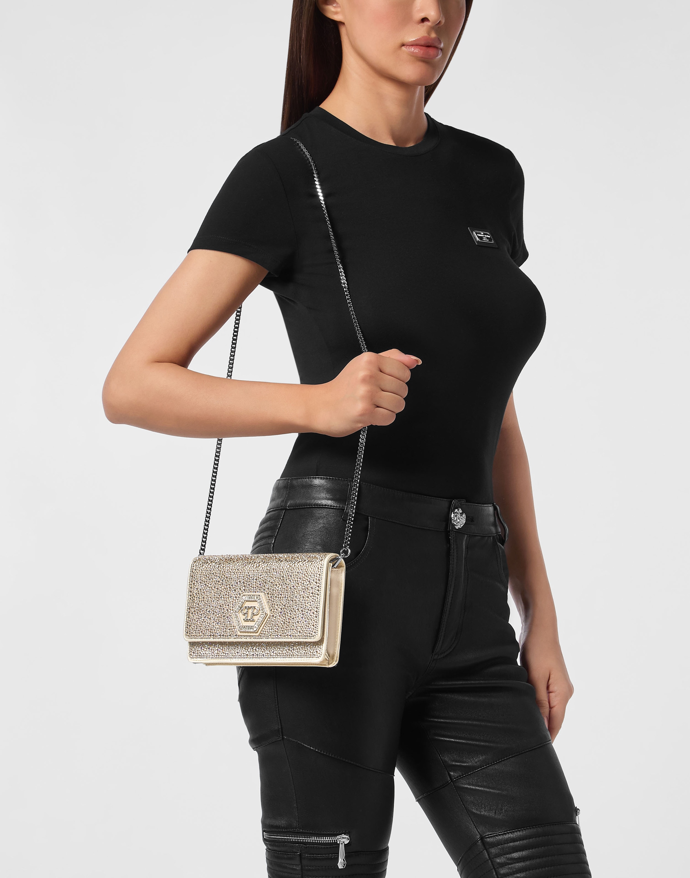 PHILIPP PLEIN Clutch »Hexagon Verziert«