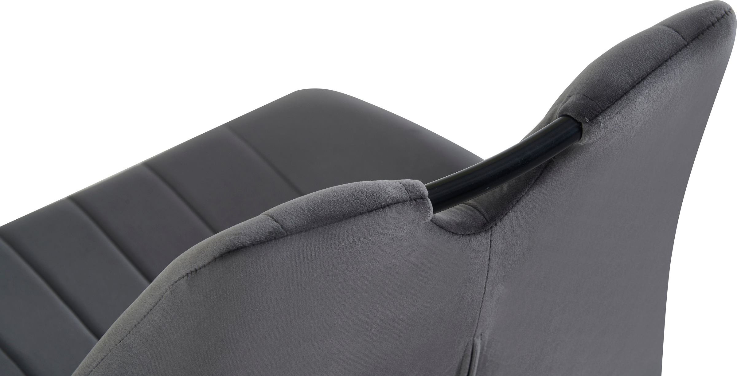 Home affaire Esszimmerstuhl »KILLAM, 2er Set, mit Metallgestell in matt schwarz« (Set) 2 Stk.in verschiedenen Farben, Belsatbarkeit pro Stuhl 120 kg, 360° drehbar