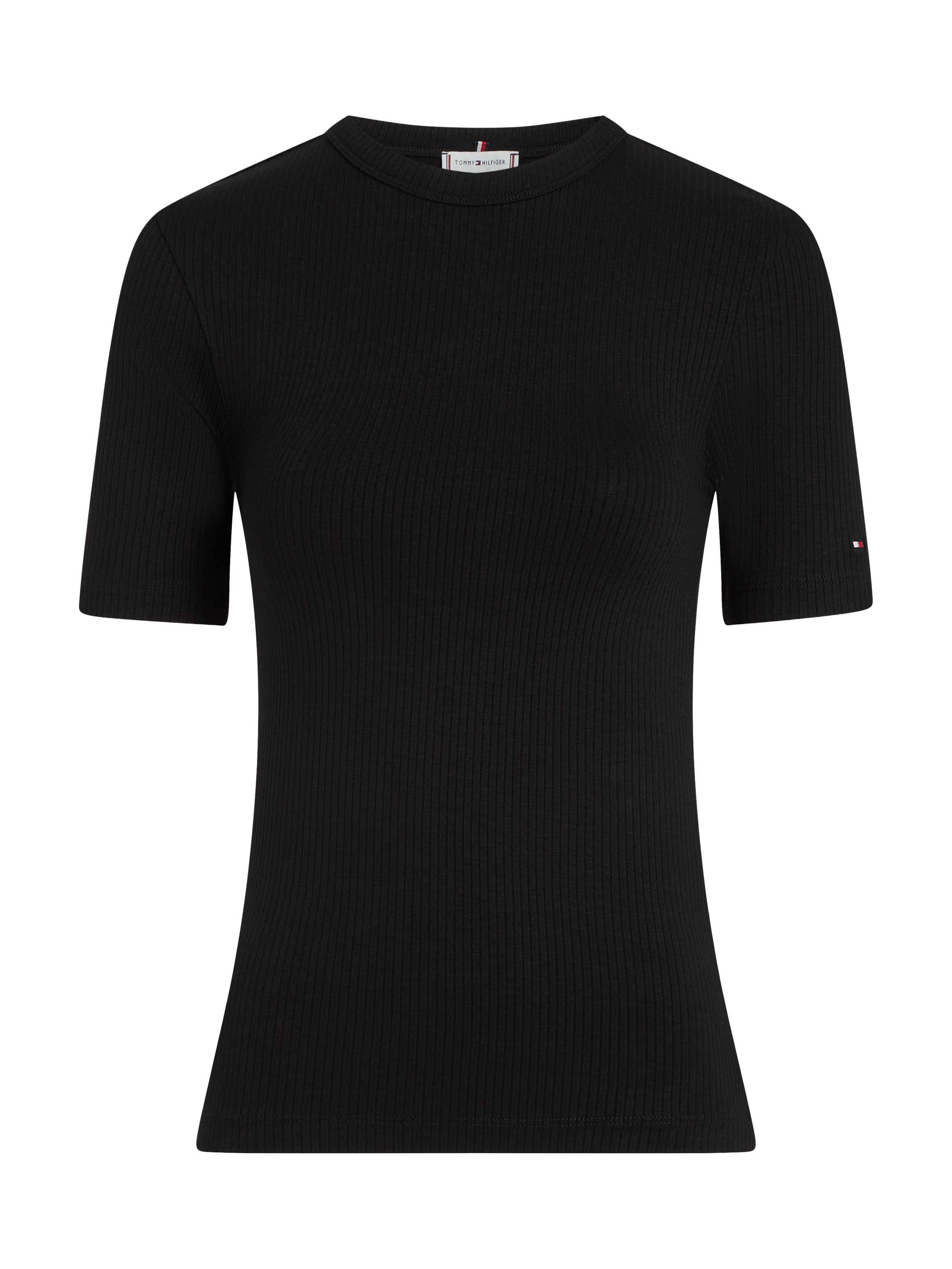 Tommy Hilfiger Kurzarmshirt »5X2 RIB C-NK SS«, mit Rundhals, Kurzarm