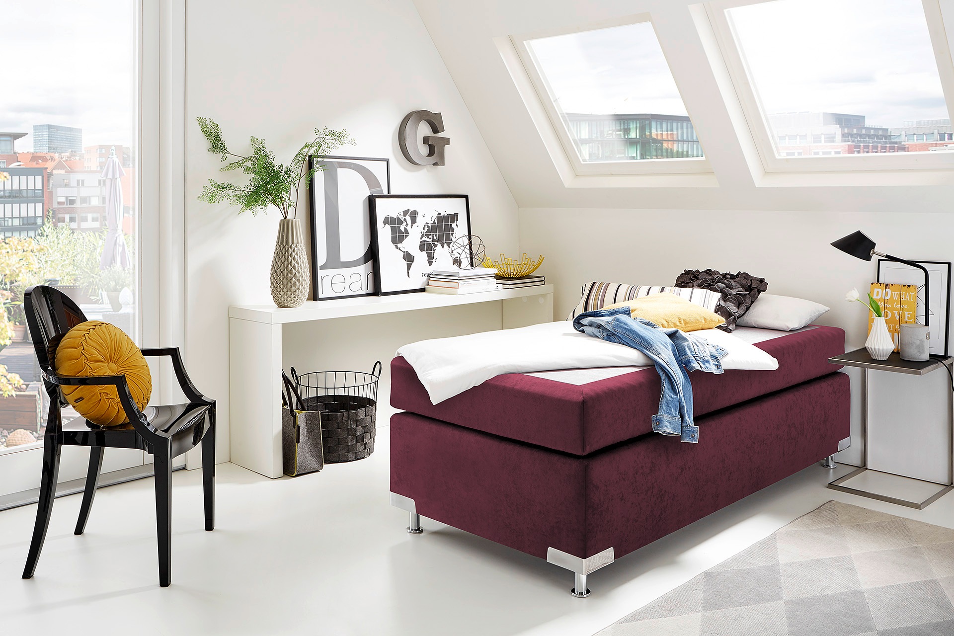 Westfalia Schlafkomfort Boxspringbett "Holland" ohne Kopfteil, frei im Raum günstig online kaufen