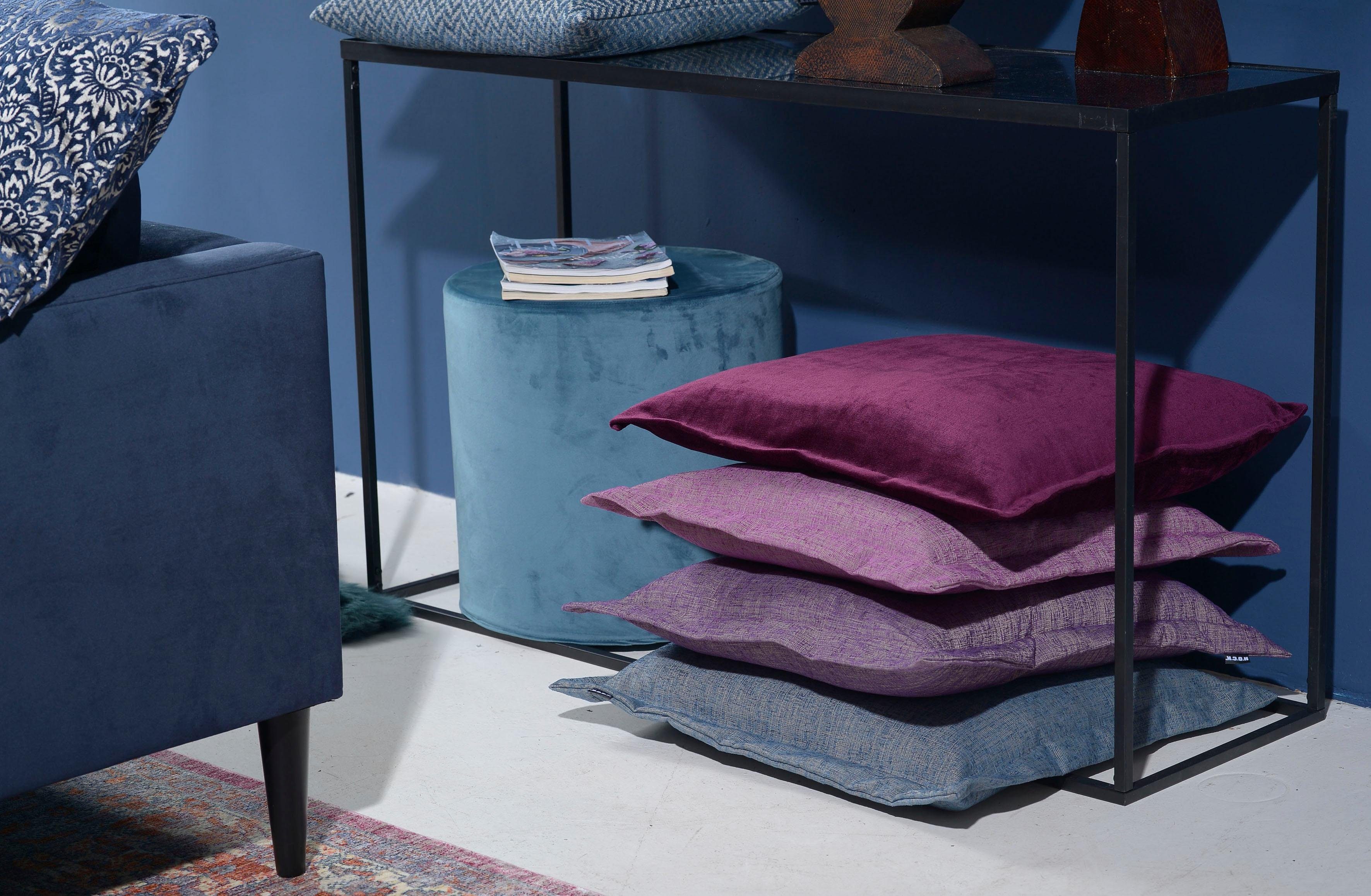 Thumbnail - H.O.C.K. Dekokissen "Addicted" mit hübschem Stehsaum, Kissenhülle mit Füllung, 1 Stück