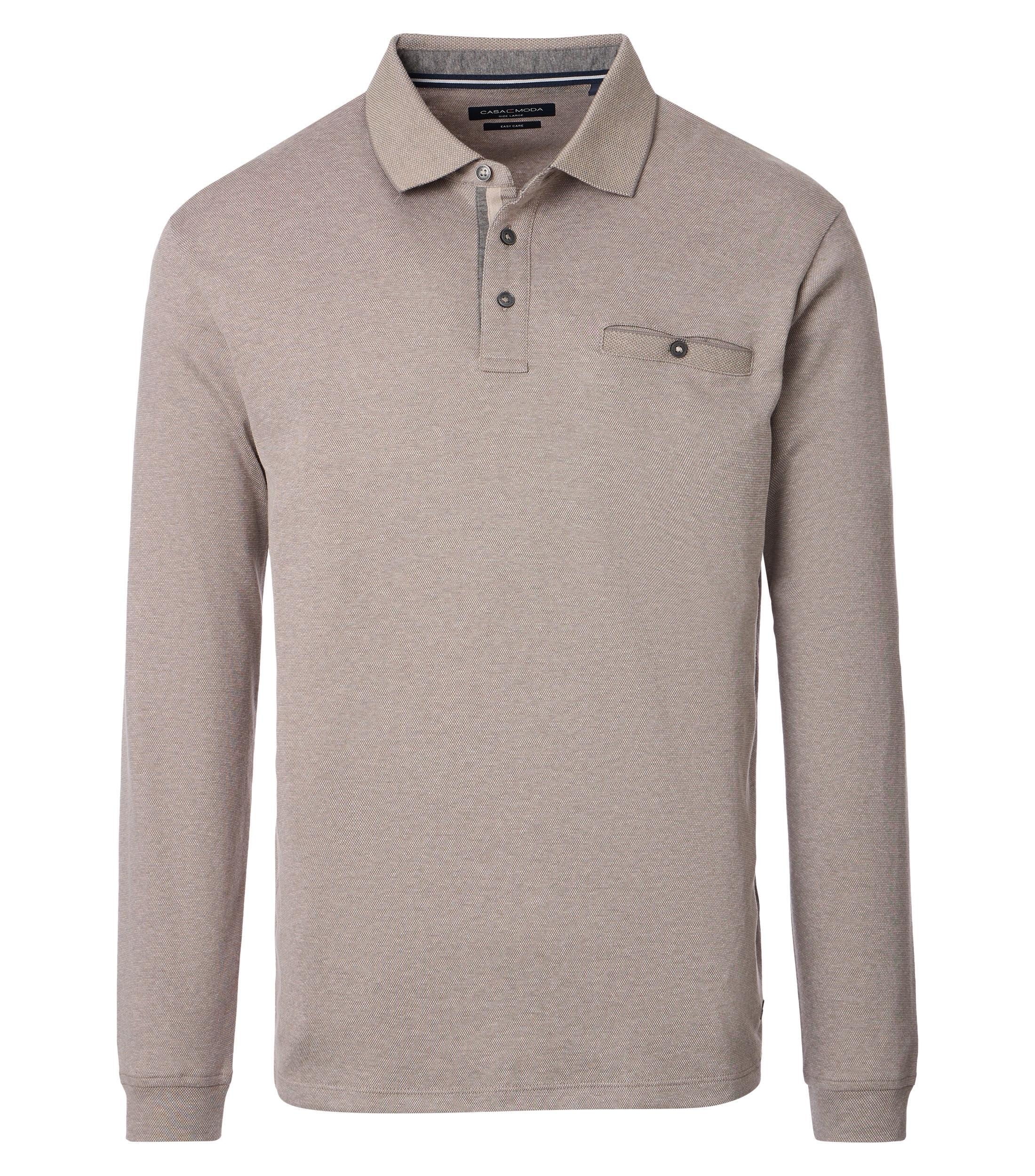 CASAMODA Langarm-Poloshirt "CASAMODA Polo-Shirt Langarm gestreift" günstig online kaufen