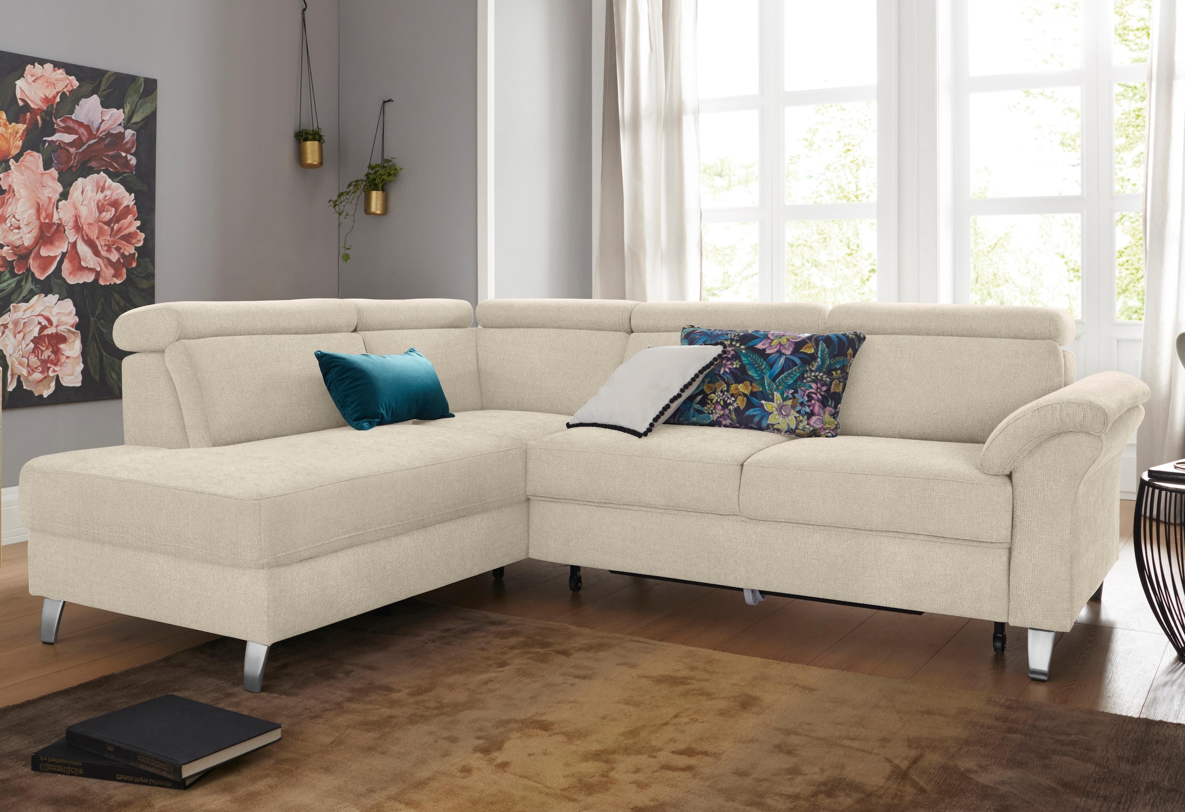 sit&more Ecksofa, inklusive Kopfteilverstellung, wahlweise mit Bettfunktion und Bettkasten