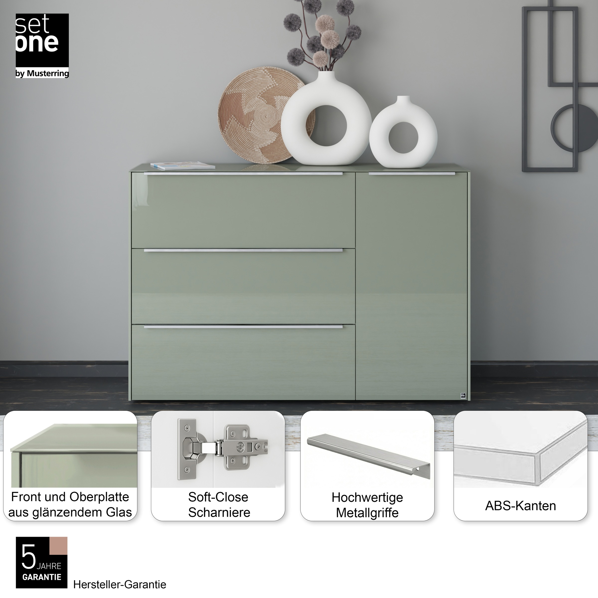 Thumbnail - set one by Musterring Sideboard "reno-Dielen" 1 Stk. tlg. Mit Gleitern und in verschiedenen Farben erhältlich