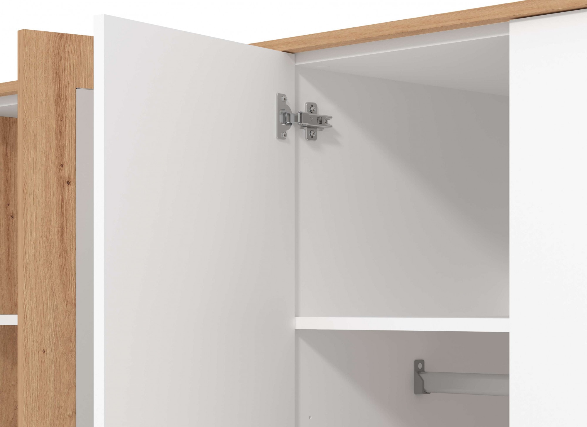 INOSIGN Kleiderschrank »Varadero, 2 moderne Farbkombinationen mit schwarzen Griffen«, mit 1 Spiegeltür, in den Breiten 119 und 157cm, FSC-zertifiziert