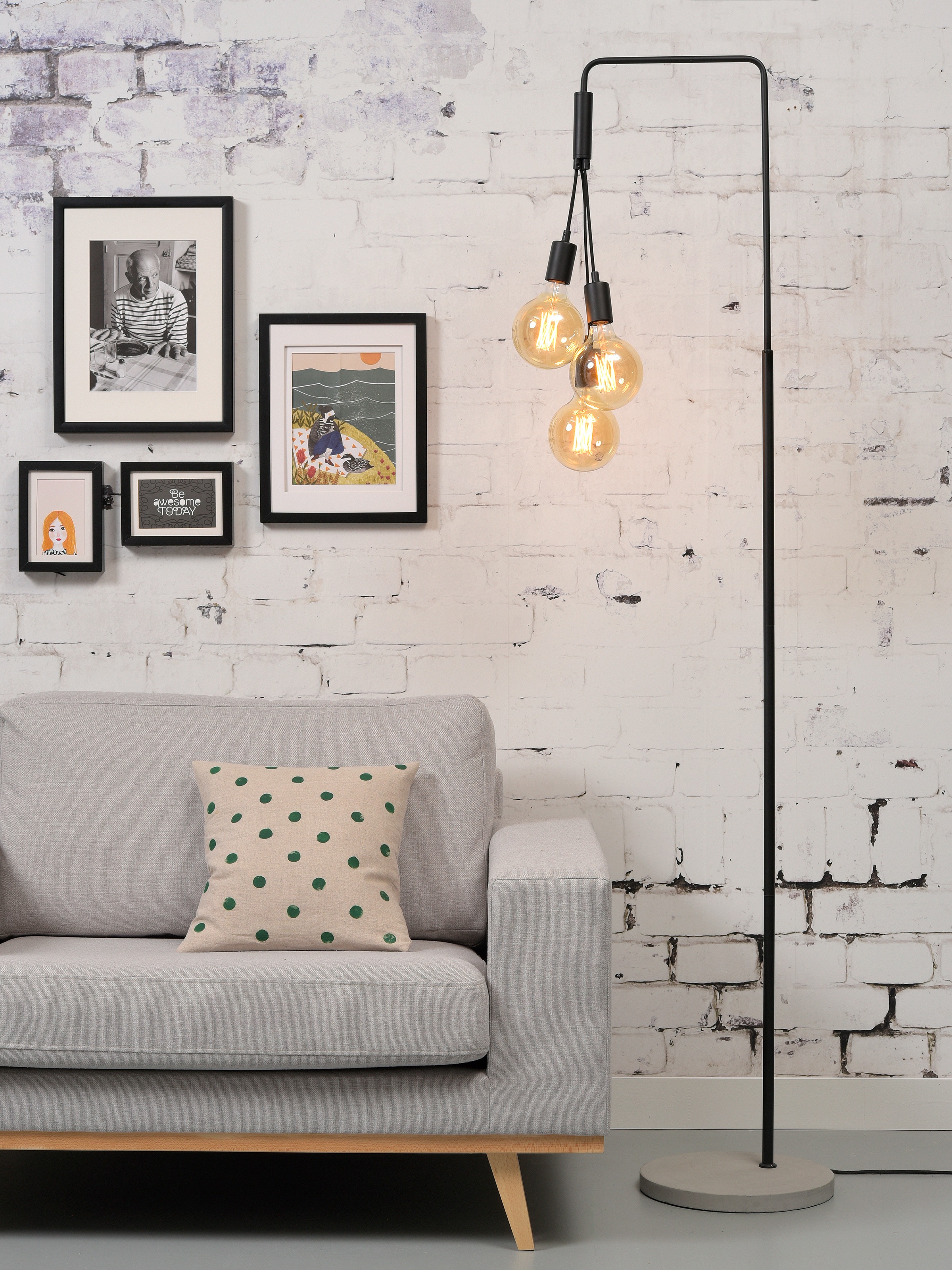 it's About RoMi Stehlampe »Oslo«, 3 flammig, Leuchtmittel E27 | ohne Leuchtmittel