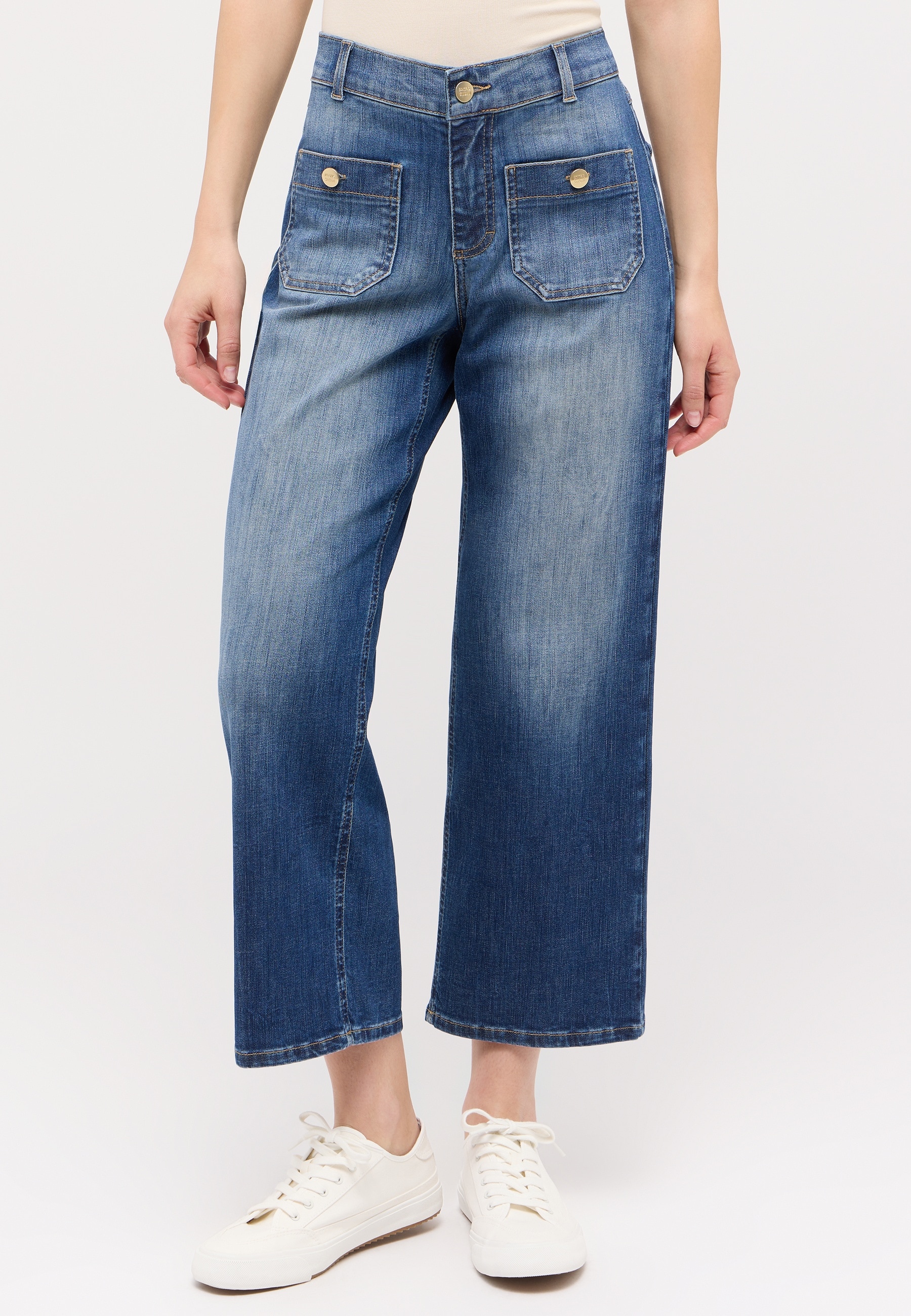 ANGELS 7/8-Jeans "LINN SMART" Culotte-Design, Relaxed Fit, aus weicher Baum günstig online kaufen
