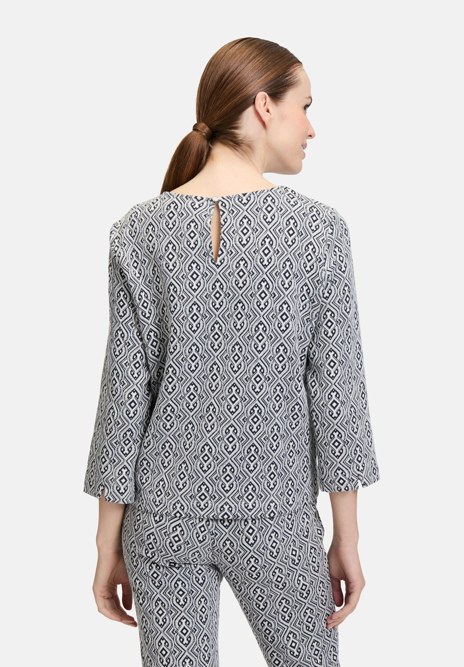 Cartoon Shirtbluse »Damen mit Jacquard«