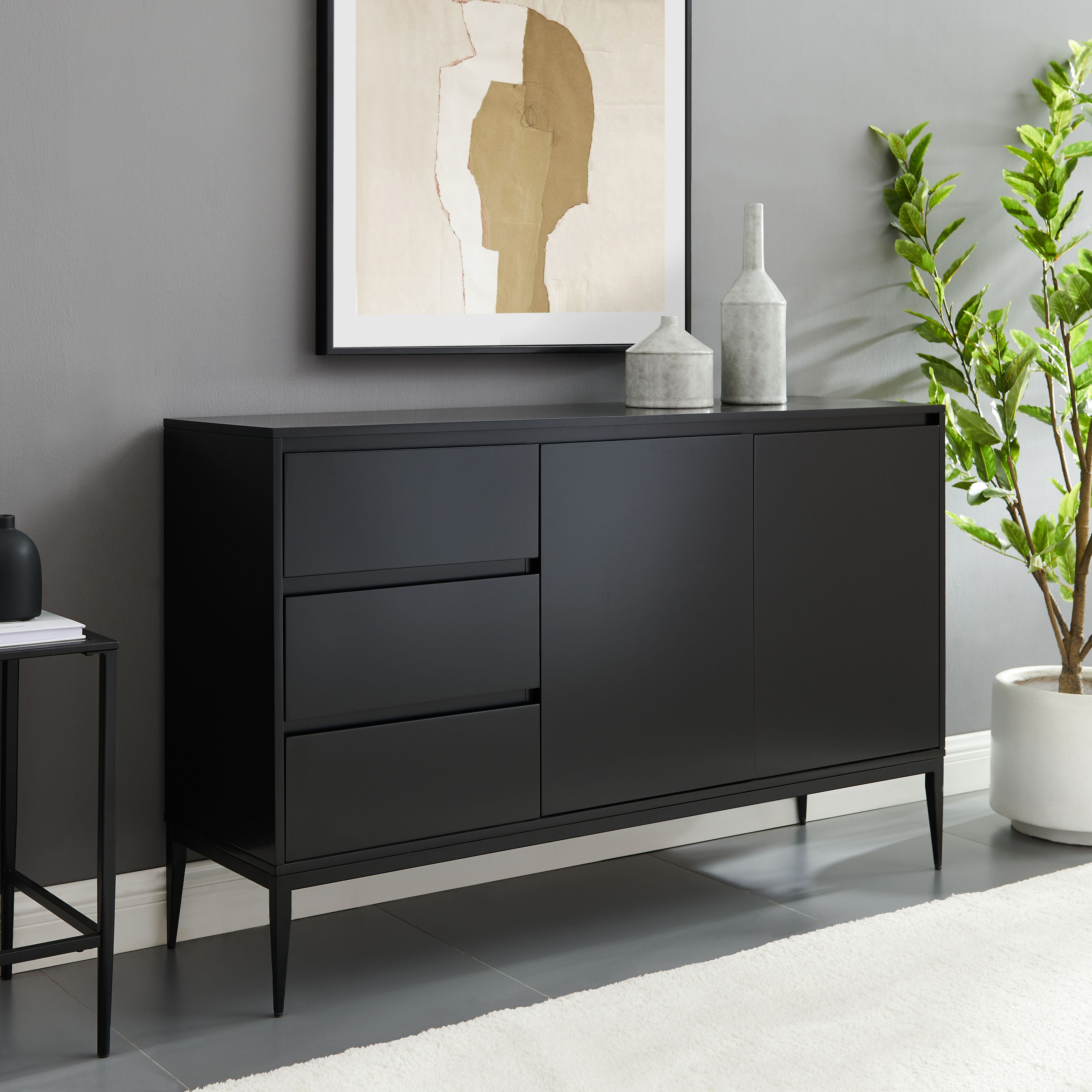 Places of Style Sideboard Saltaire, In modernem Design, Ganzmetall-Scharniere