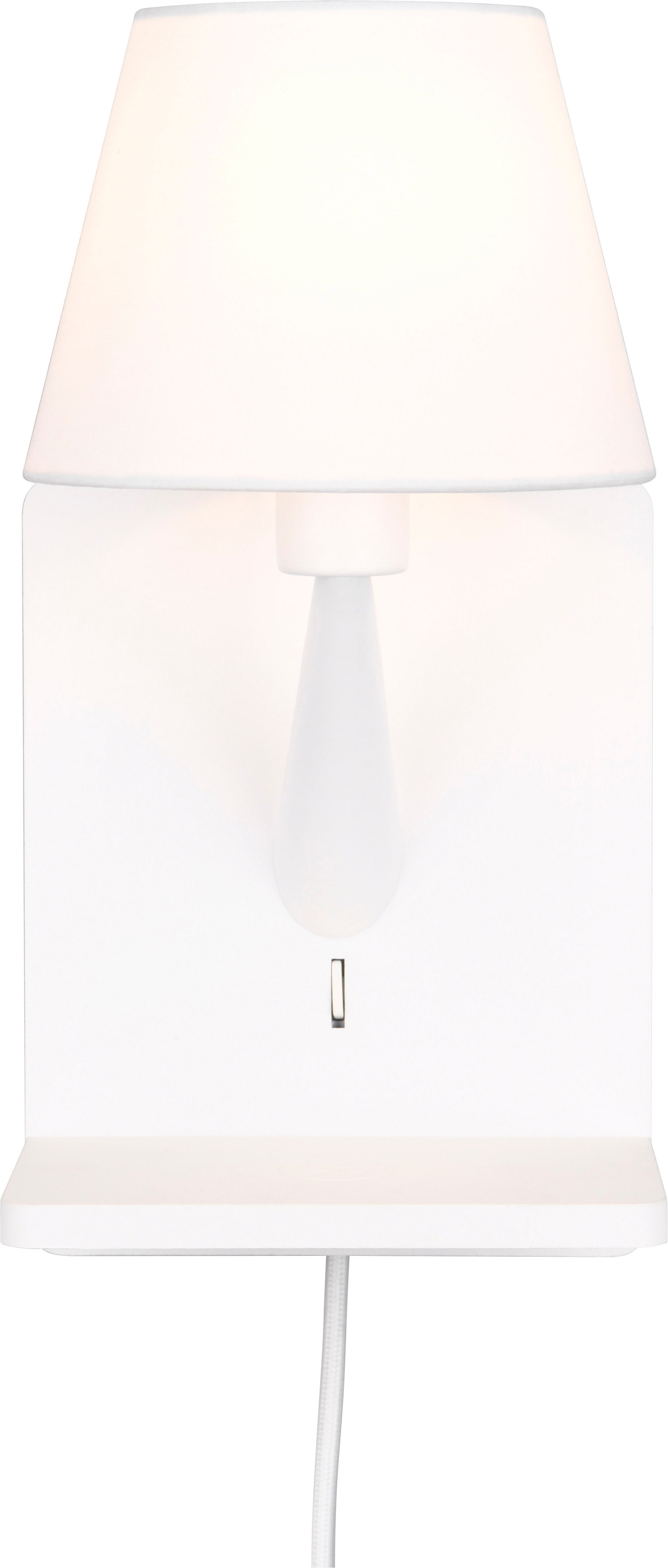 TRIO Leuchten Wandleuchte »COMFORT, Wand Nachttischleuchte, induktive Ladestation USB-Anschluss« E14 1 Stk. warmweiß - kaltweiß LED Wandleuchte indirektes Licht, exkl 1x E14 max 40W, Stoffschirm