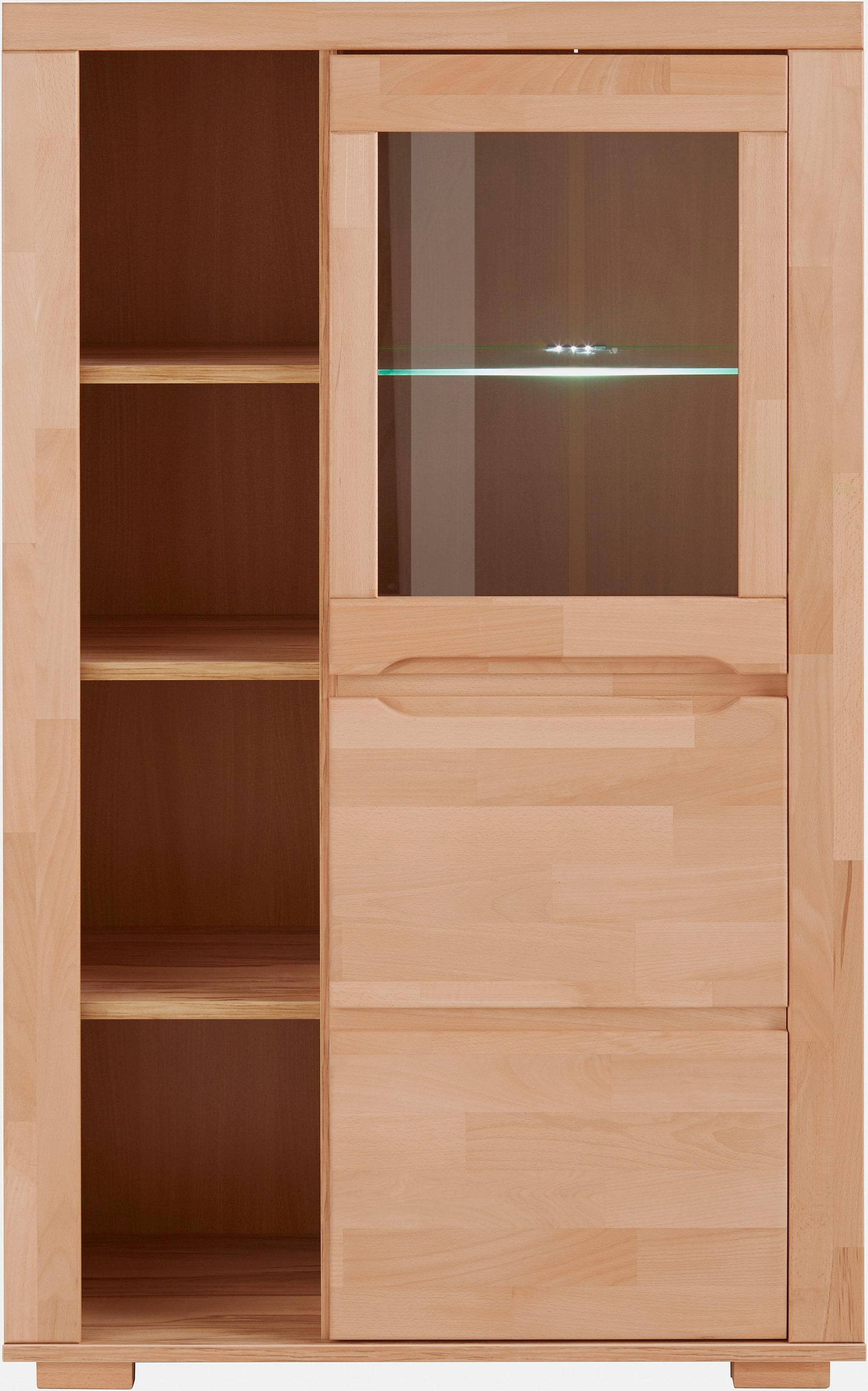 OTTO home Vitrine "DENIS80,B/T/H:90/40/145cm, Front massivhozl, geölt, Stau günstig online kaufen