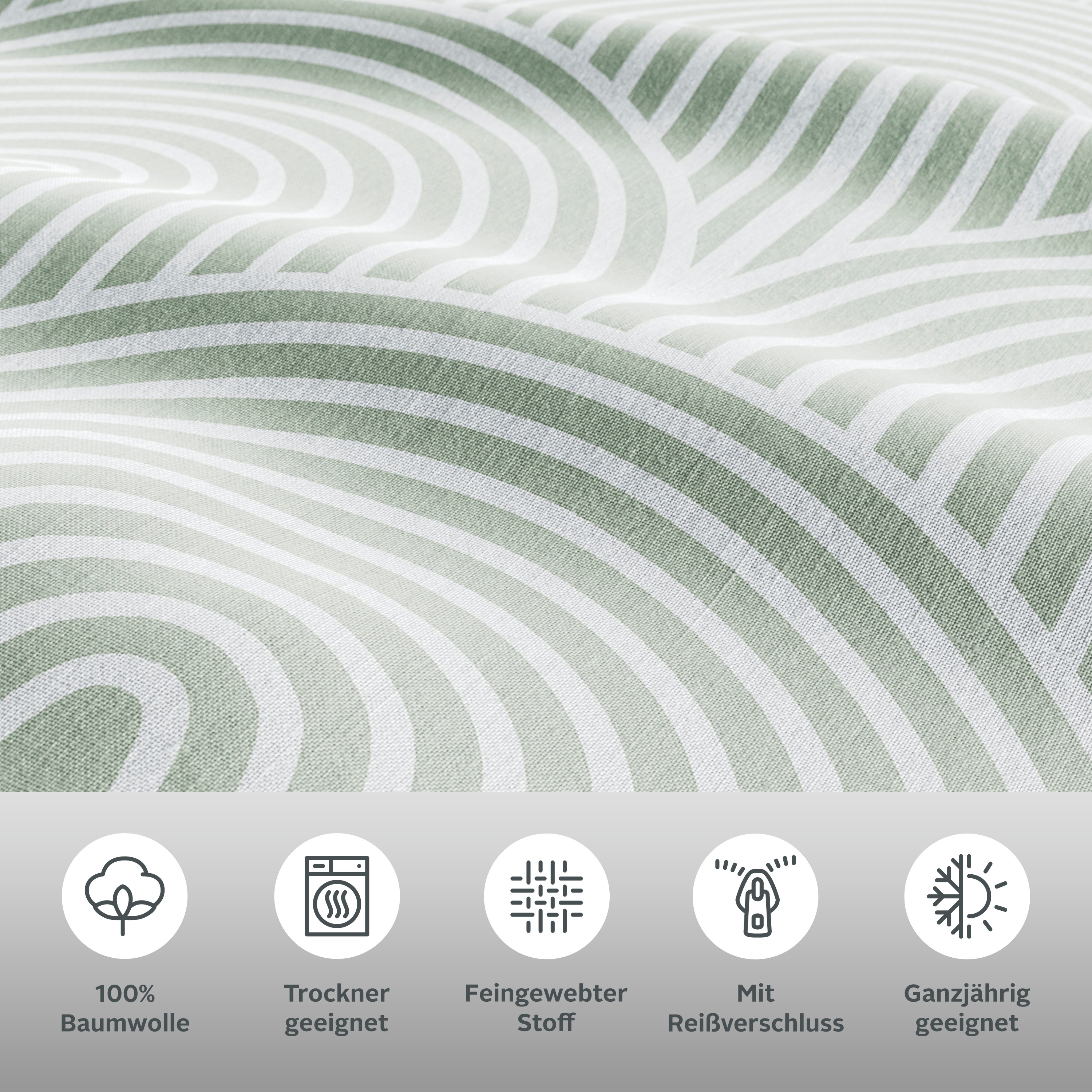 Thumbnail - OTTO home Bettwäsche "Matilda in Gr. 135x200 oder 155x220 cm" 3 Stk. tlg. Bettwäsche aus Baumwolle, Bettwäsche mit skand...