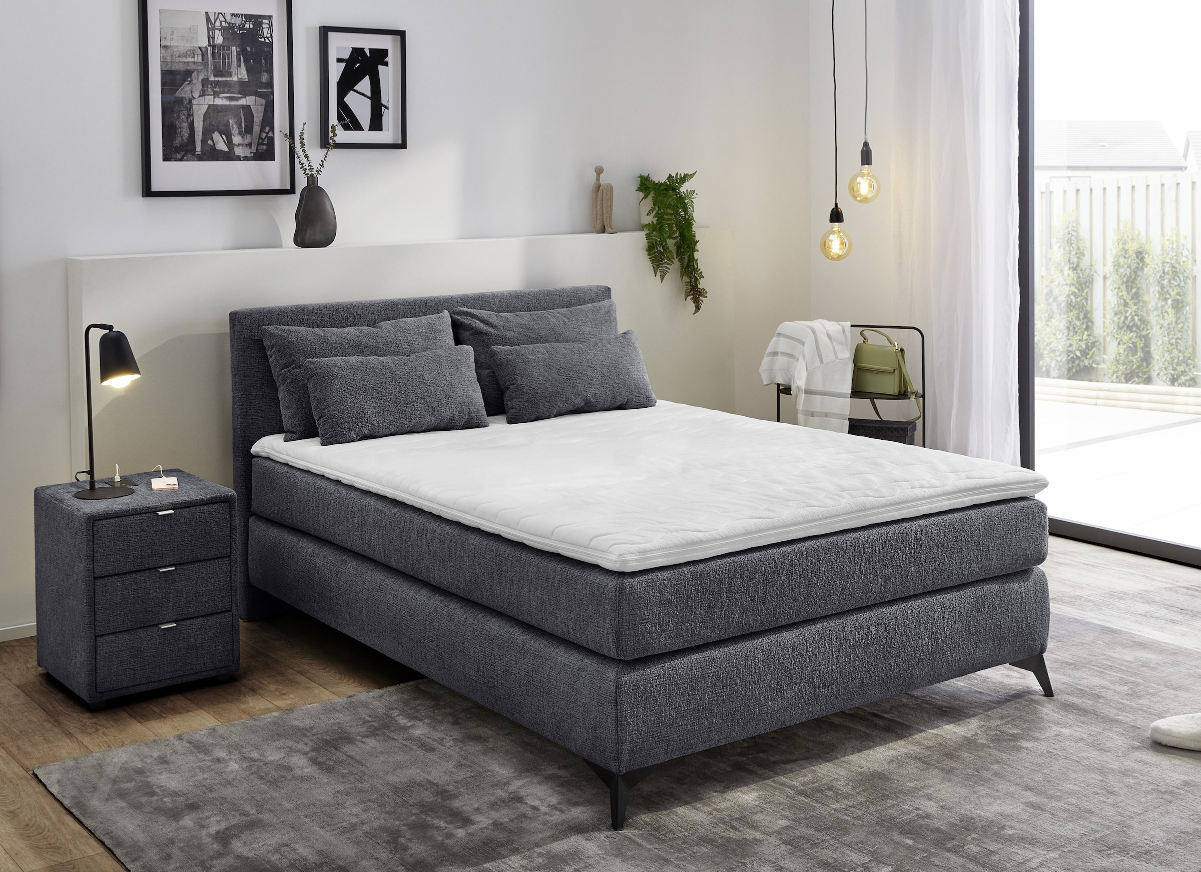 Jockenhöfer Gruppe Boxspringbett "Paulina, inkl. Topper und Kissen, Härtegr günstig online kaufen